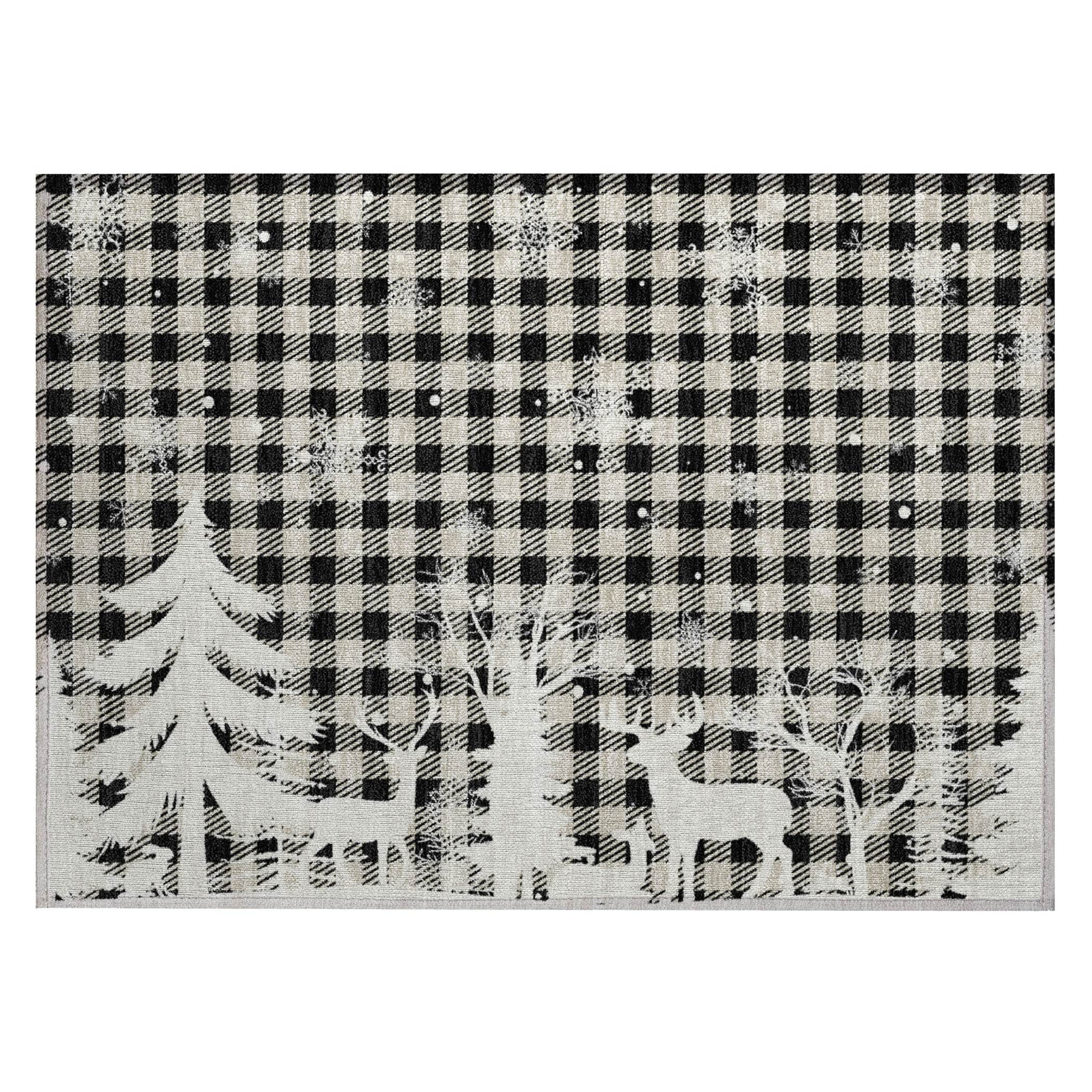 Luxury Machine Washable Indoor/Outdoor Holiday WN32 Taupe Brown Rug 1'8" x 2'6" #shape_Rectangle