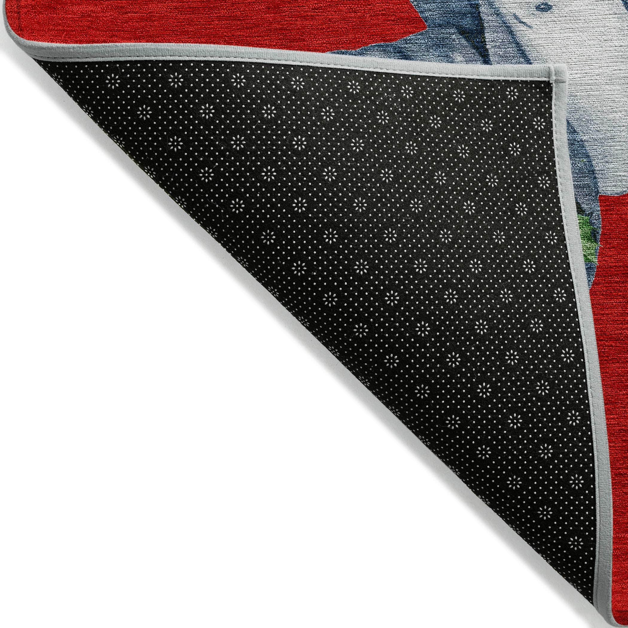 Luxury Machine Washable Indoor/Outdoor Holiday WN34 Red Rug 1'8" x 2'6" #shape_Rectangle