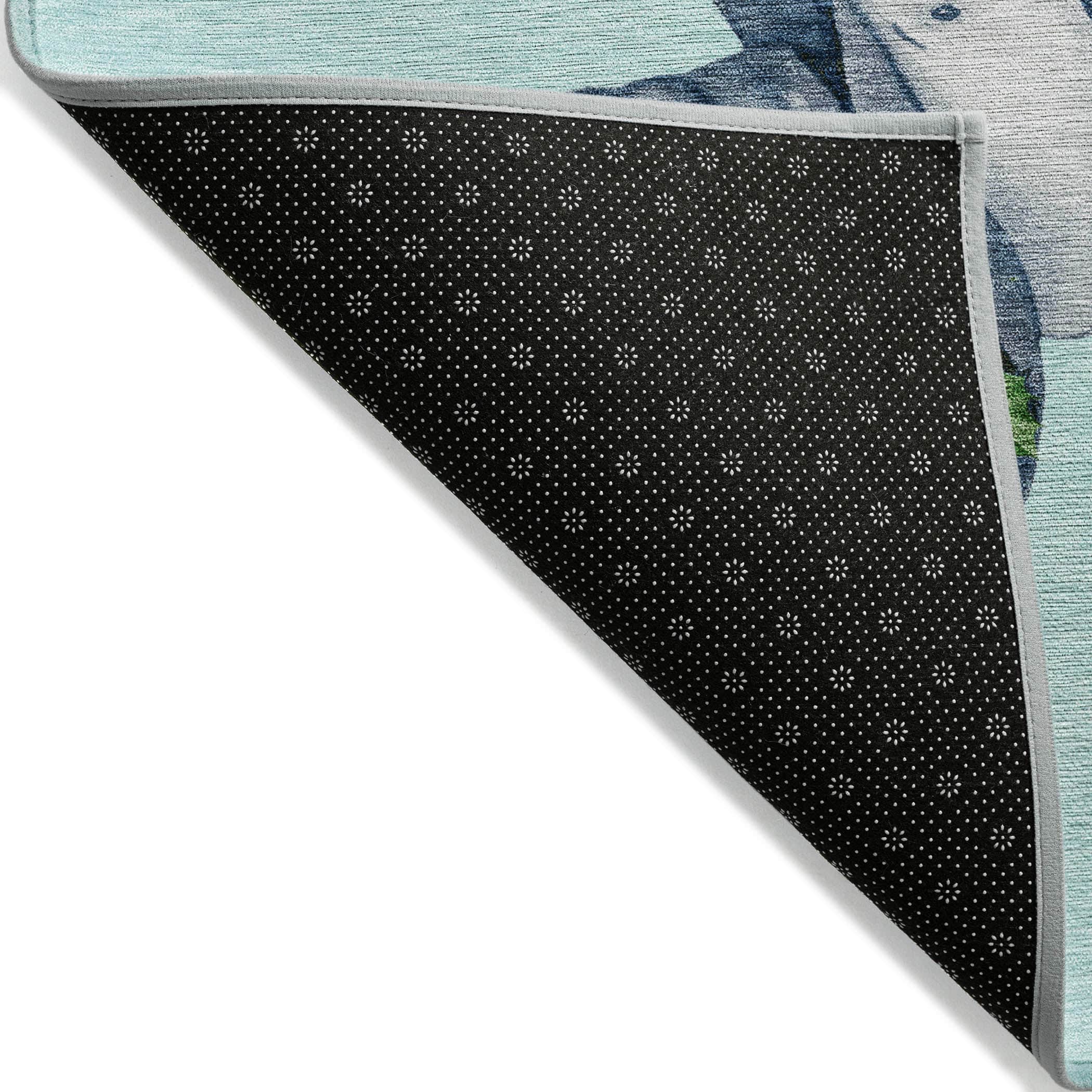 Luxury Machine Washable Indoor/Outdoor Holiday WN34 Sky Blue Rug 1'8" x 2'6" #shape_Rectangle