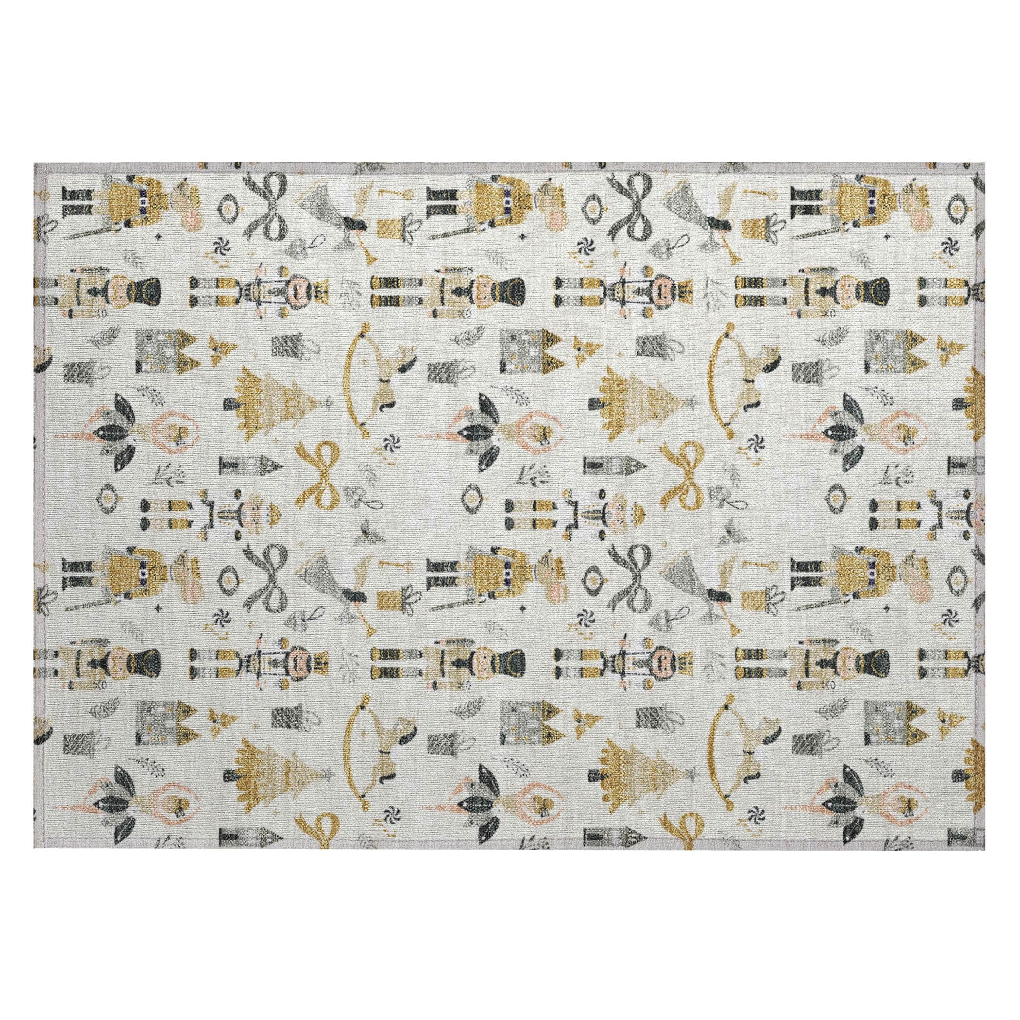 Luxury Machine Washable Indoor/Outdoor Holiday WN35 Ivory Rug 1'8" x 2'6" #shape_Rectangle