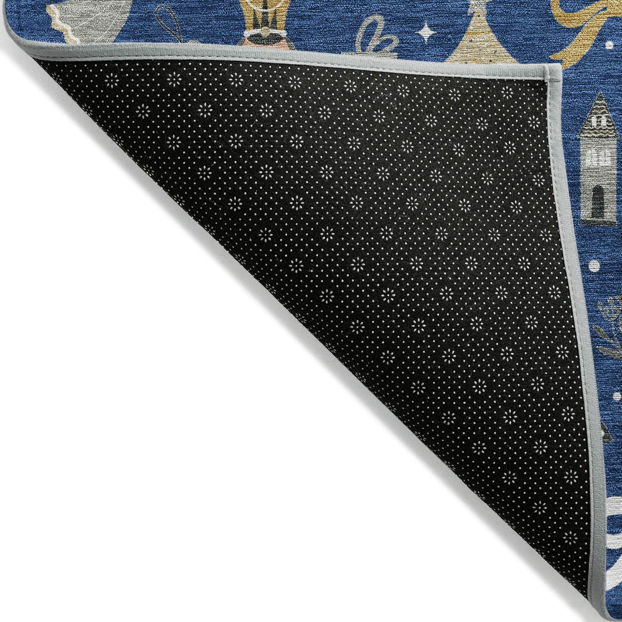 Luxury Machine Washable Indoor/Outdoor Holiday WN35 Navy Blue Rug 1'8" x 2'6" #shape_Rectangle