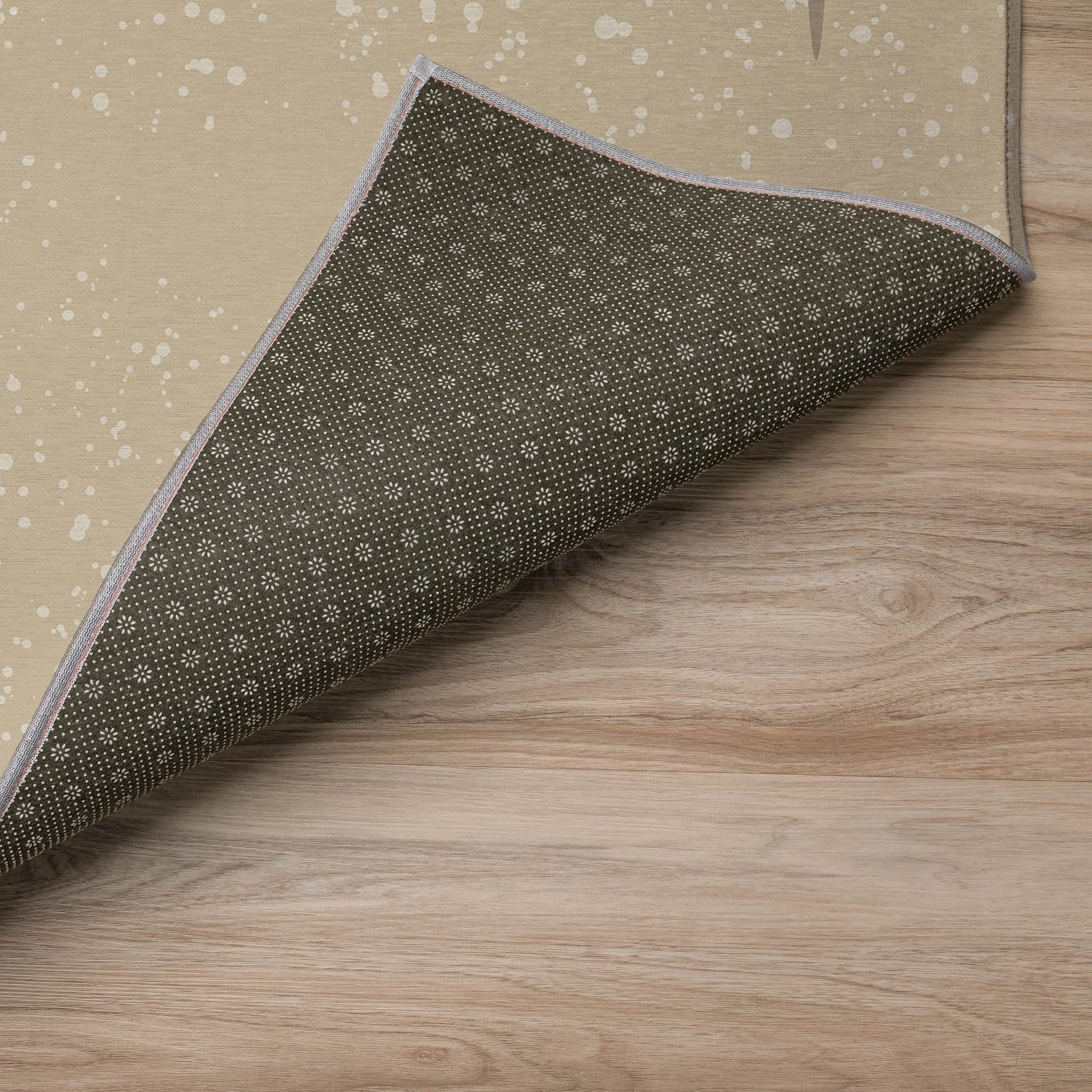 Luxury Machine Washable Indoor/Outdoor Holiday WN4 Putty Brown Rug 1'8" x 2'6" #shape_Rectangle