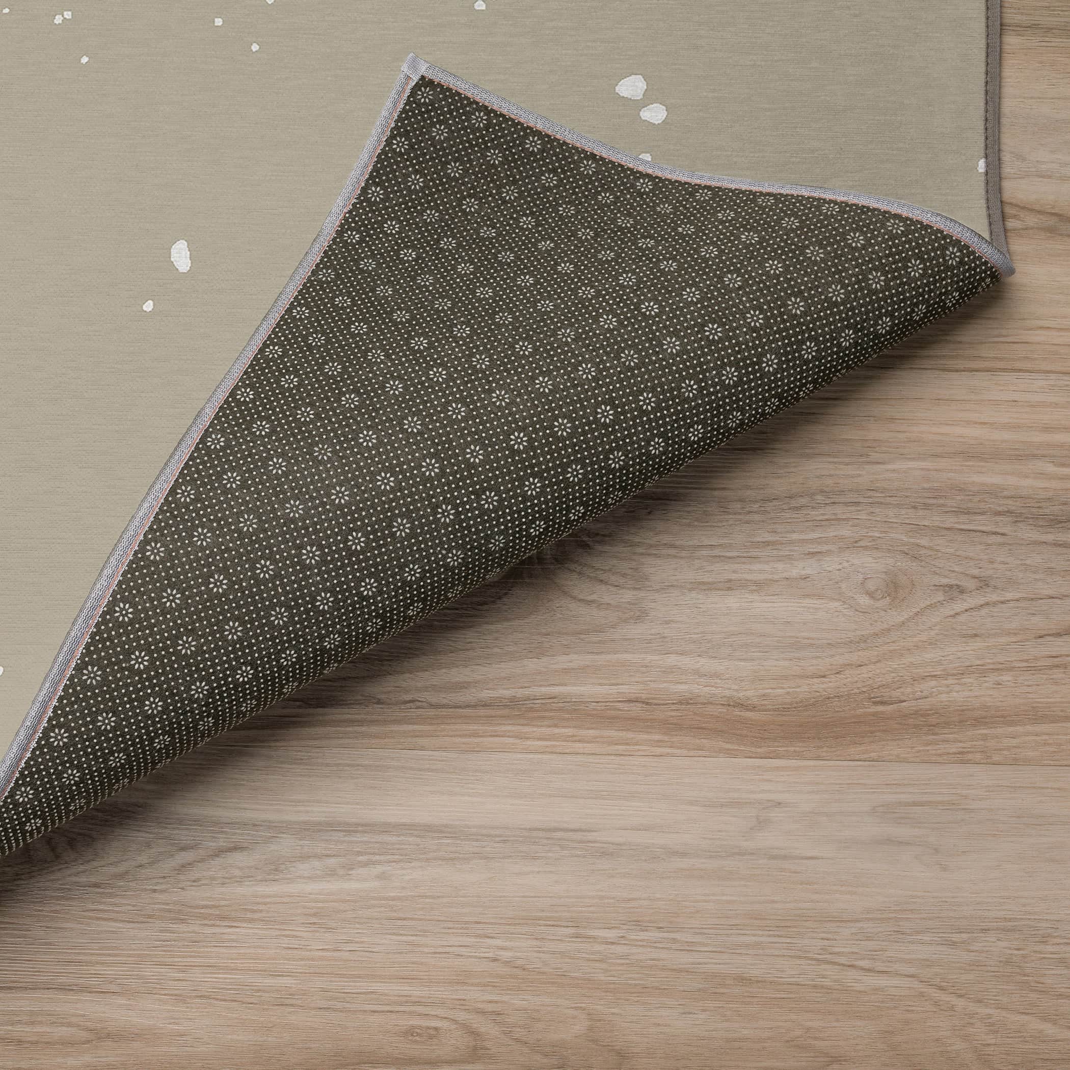 Luxury Machine Washable Indoor/Outdoor Holiday WN7 Beige Brown Rug 1'8" x 2'6" #shape_Rectangle