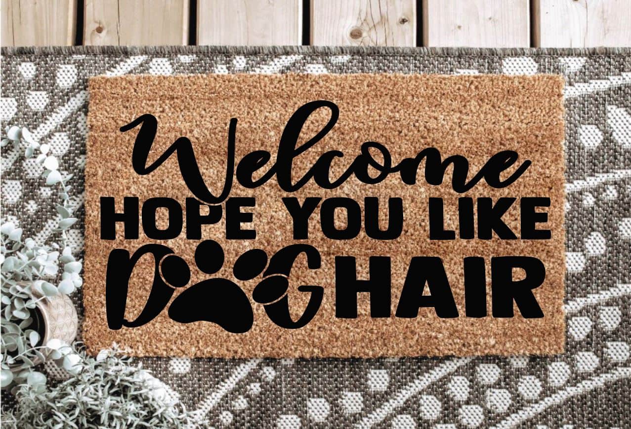 Welcome Hope You Like Dog Hair Paw Print Welcome Mat