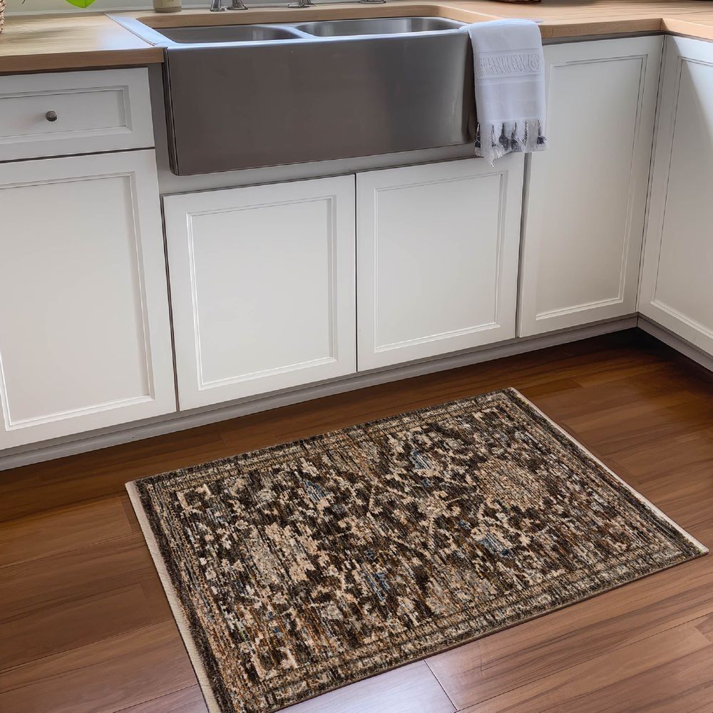 Yarra YA1 Fudge Brown Area Rug #color_fudge brown