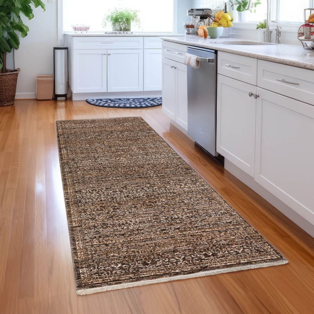 Yarra YA2 Fudge Brown Area Rug #color_fudge brown