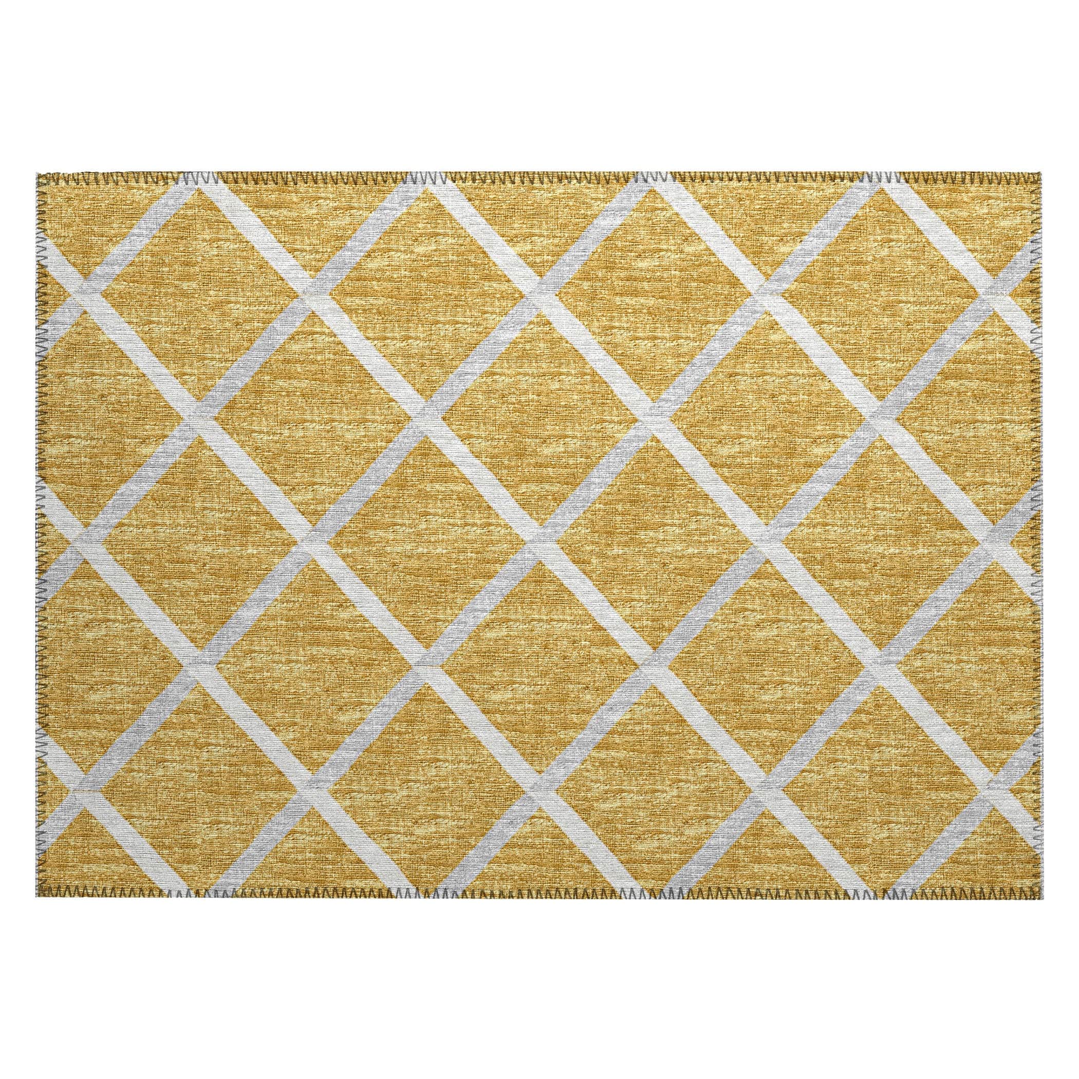 Luxury Machine Washable Indoor/Outdoor Transitional YO1 Gold Rug 1'8" x 2'6" #shape_Rectangle