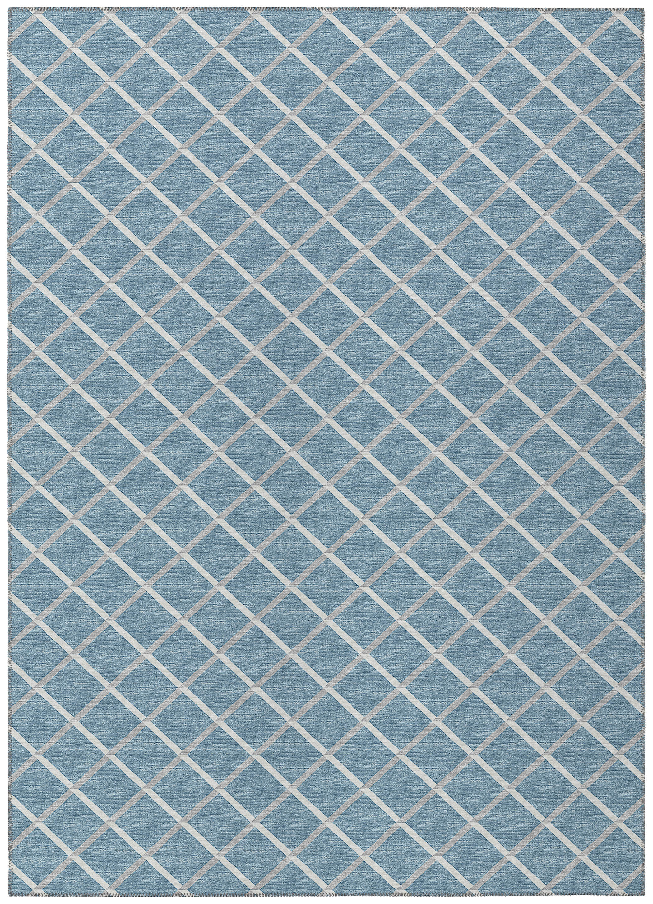 Luxury Machine Washable Indoor/Outdoor Transitional YO1 Sky Blue Rug 3' x 5' #shape_Rectangle