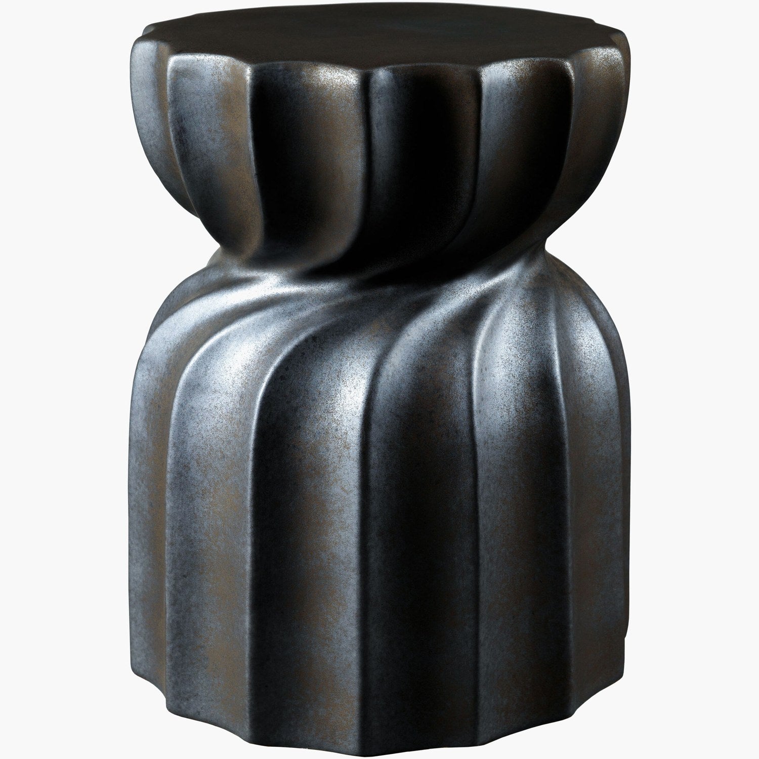 Alexia Garden Stool in Charcoal