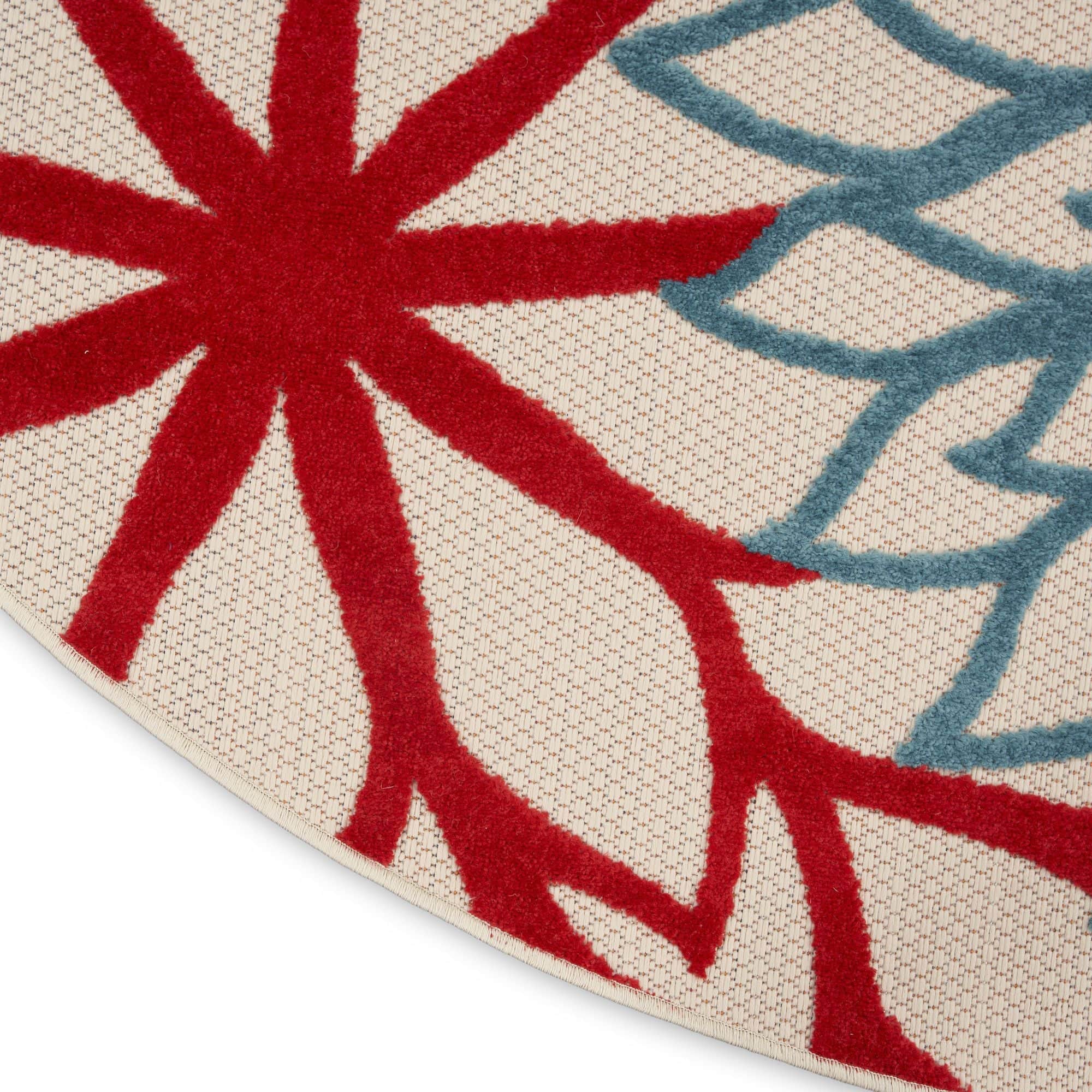 Green Tropical Indoor-Outdoor Black White Area Rug