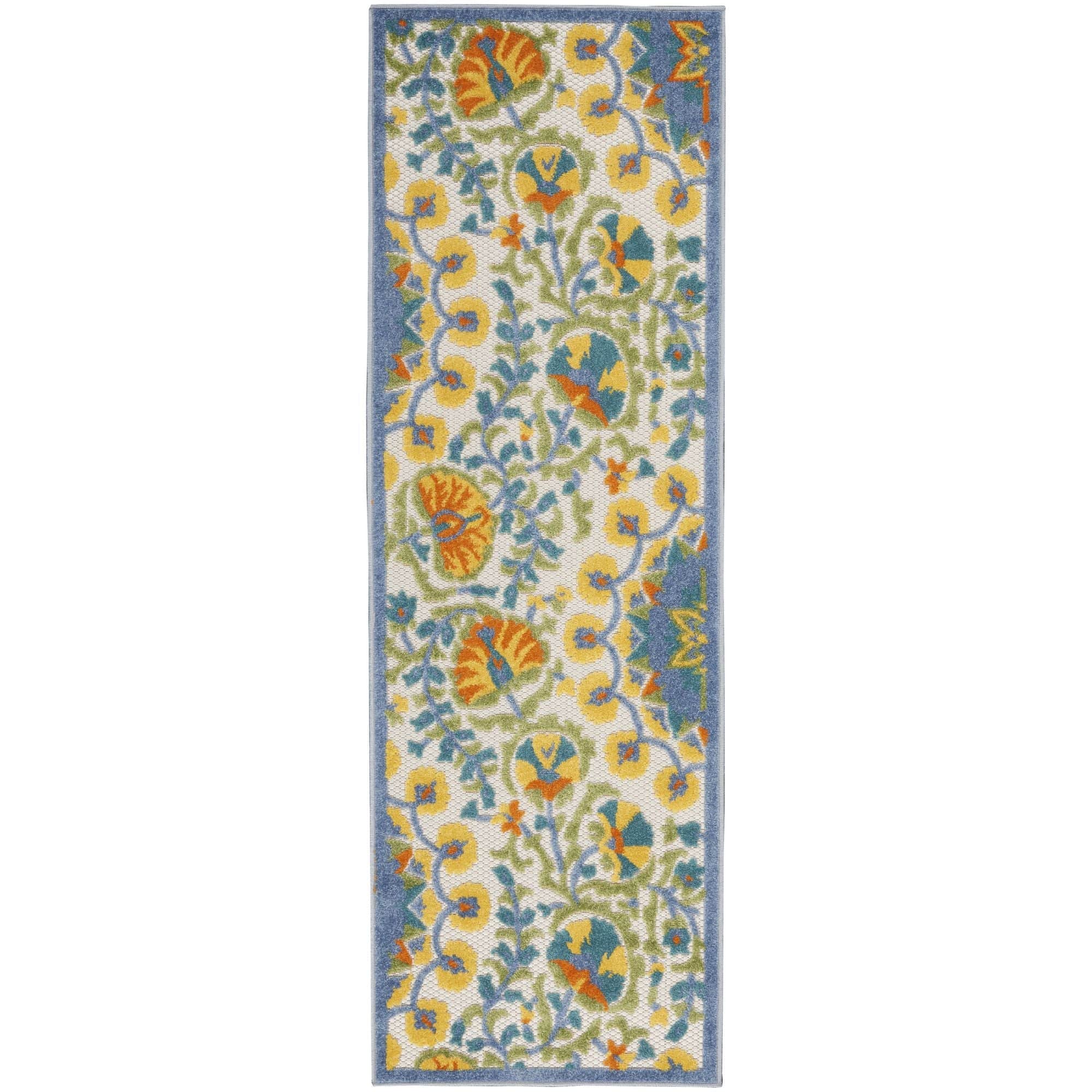 Multicolor Floral Indoor-Outdoor Patio Rug