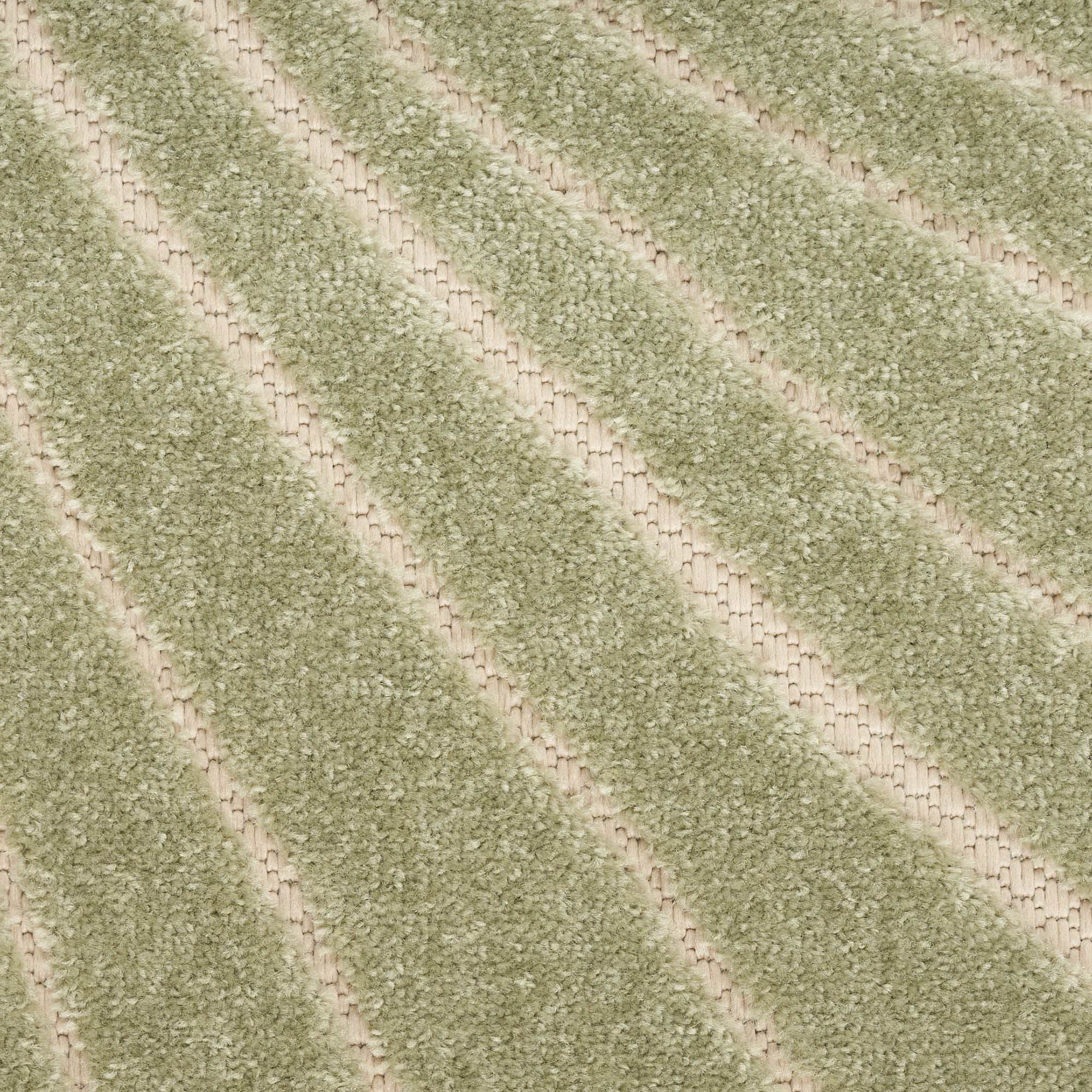 Green Yellow Coastal Indoor Outdoor Polypropylene Area Rug