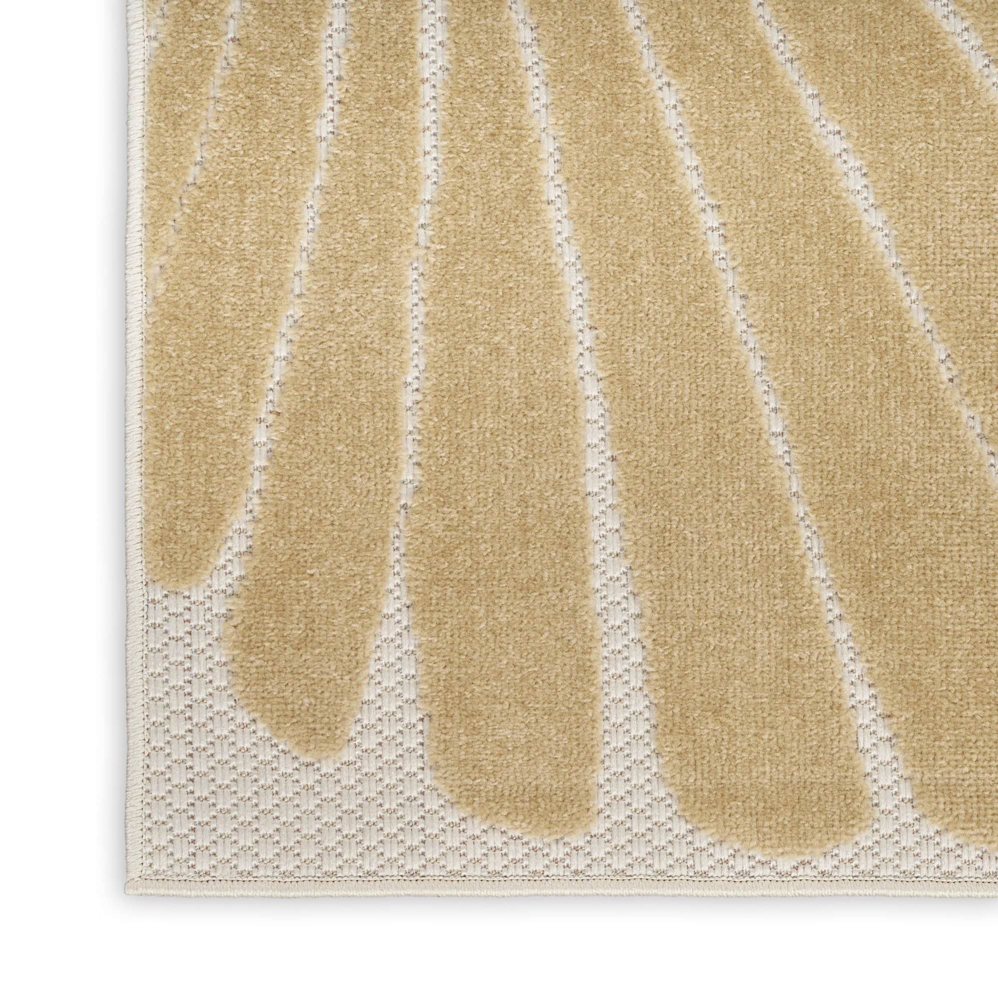 Ivory Multicolor Coastal Indoor Outdoor Polypropylene Area Rug