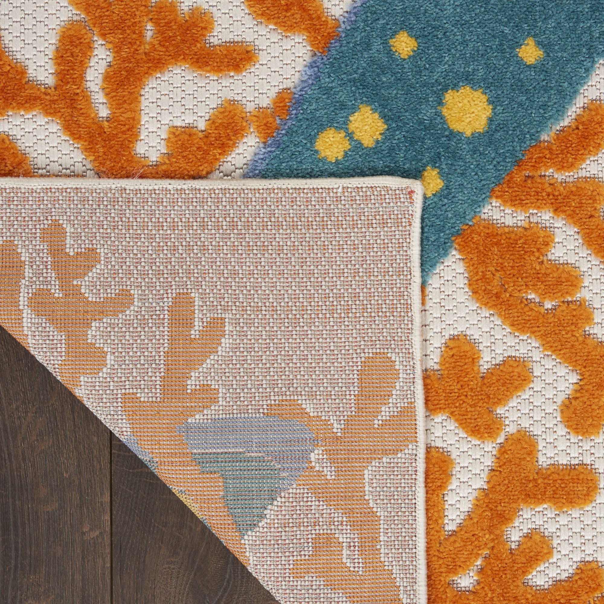 Multicolor Coastal Indoor Outdoor Polypropylene Area Rug