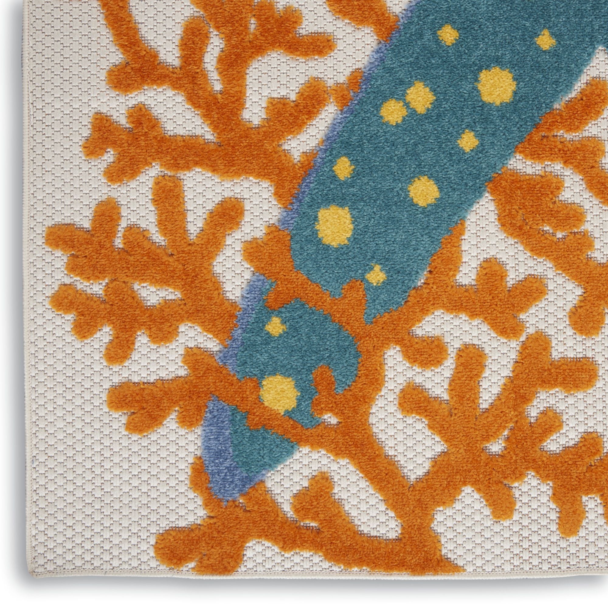 Multicolor Coastal Indoor Outdoor Polypropylene Area Rug
