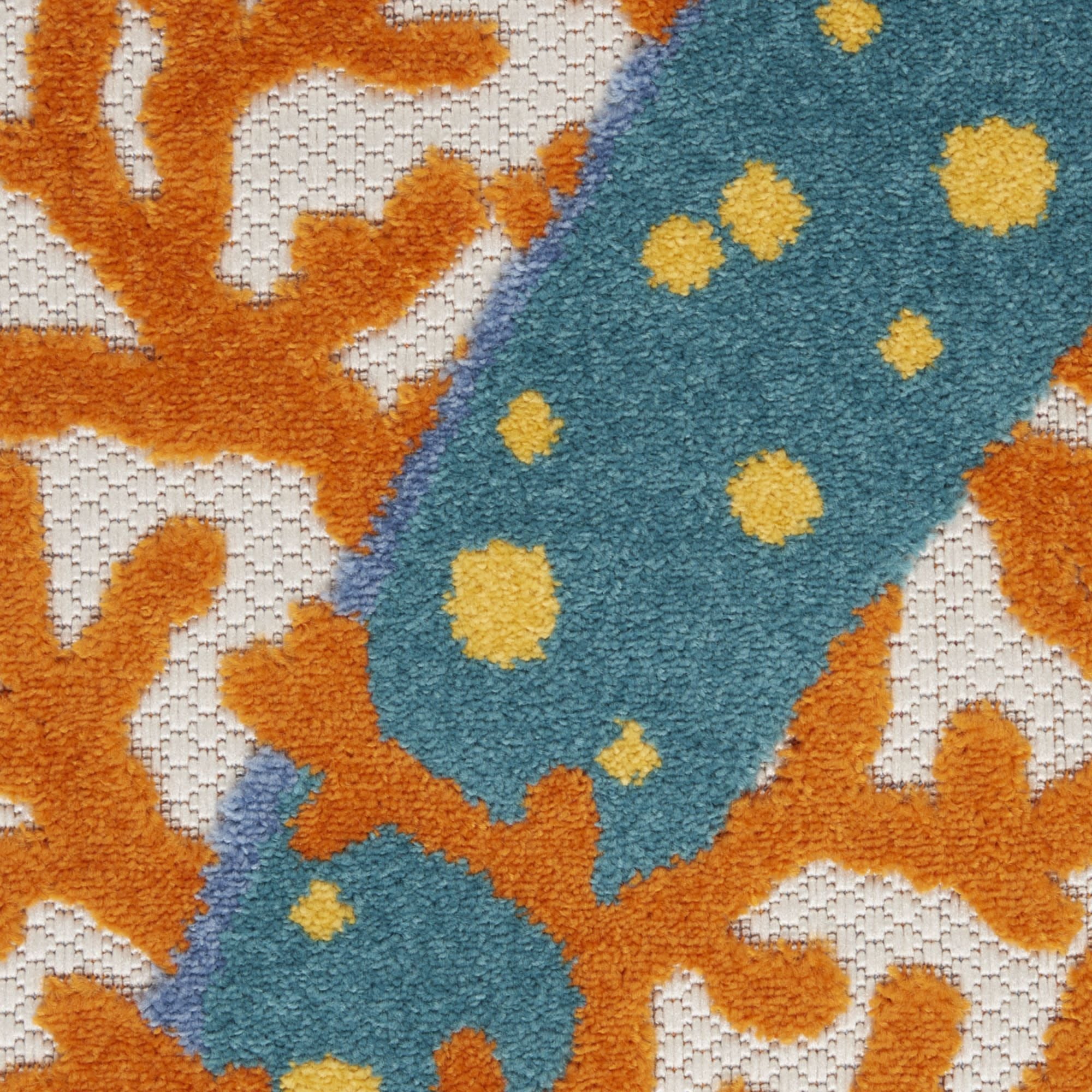 Multicolor Coastal Indoor Outdoor Polypropylene Area Rug
