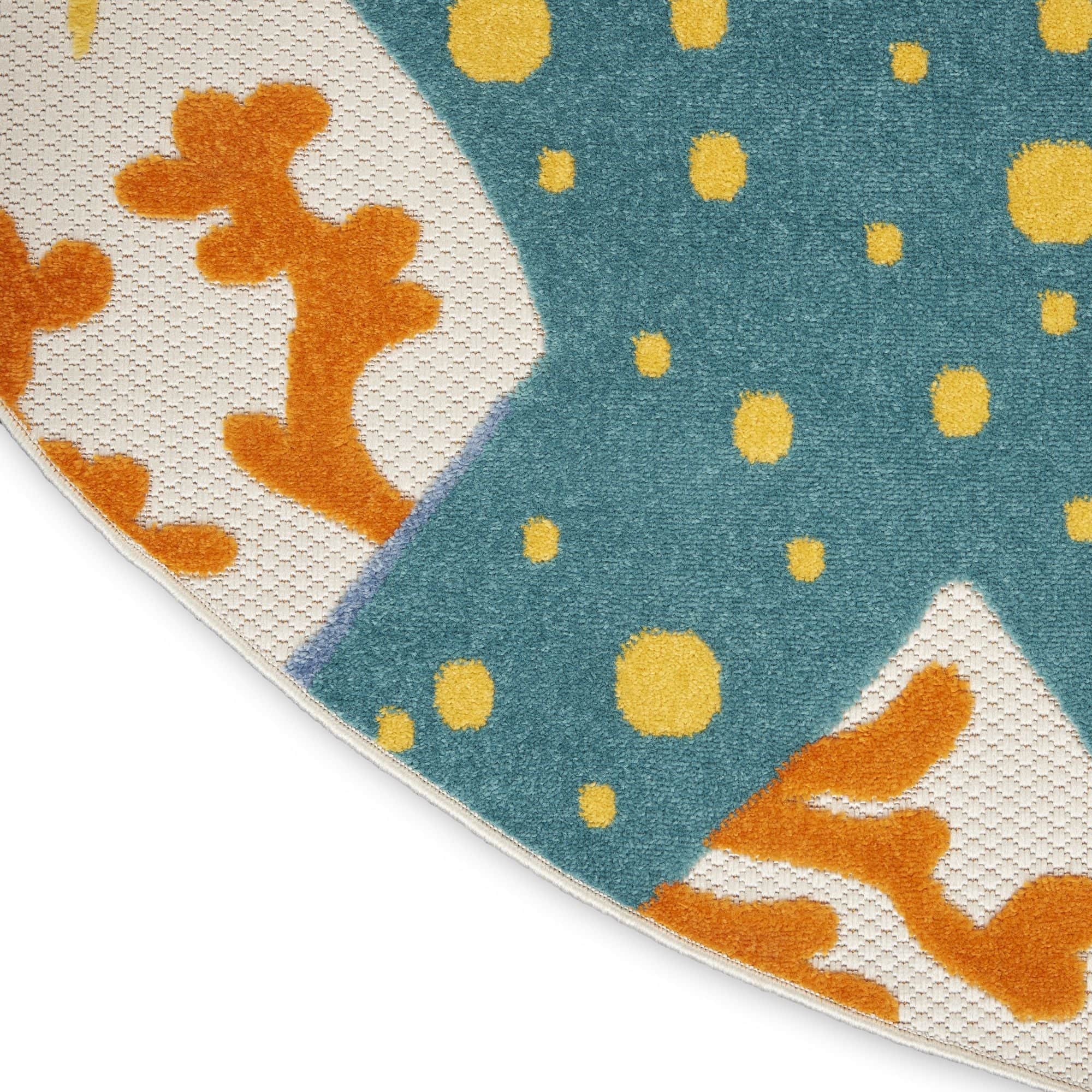 Multicolor Coastal Indoor Outdoor Polypropylene Area Rug