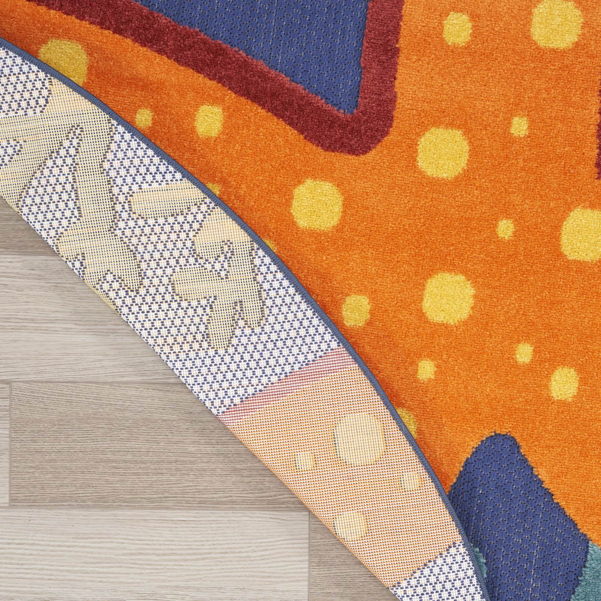 Navy Multicolor Coastal Indoor Outdoor Polypropylene Area Rug