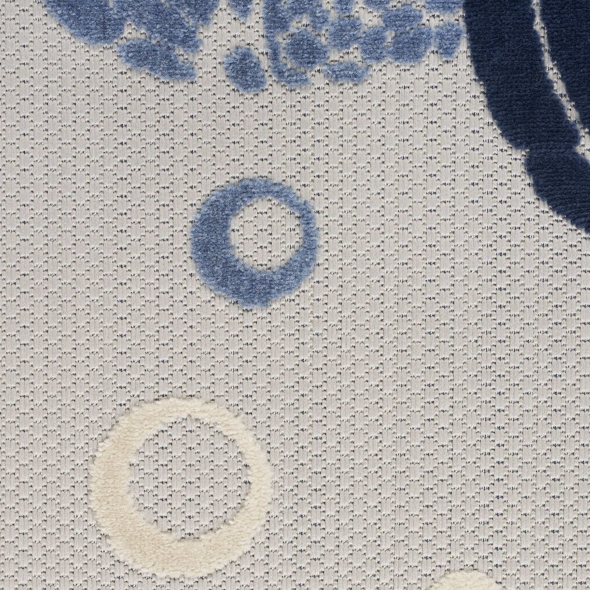 Navy Blue Nautical Sea Turtle Indoor-Outdoor Area Rug