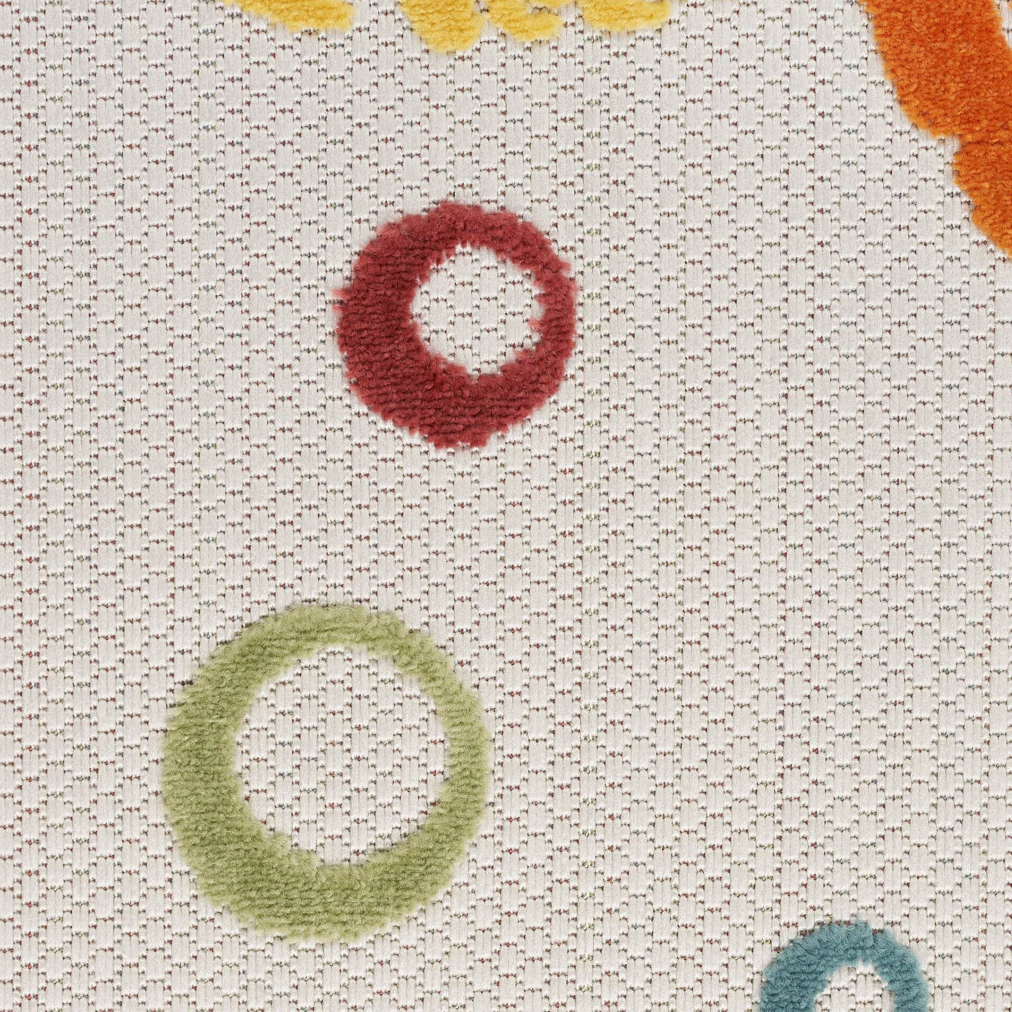 Teal Multicolor Nautical Sea Turtle Indoor-Outdoor Area Rug