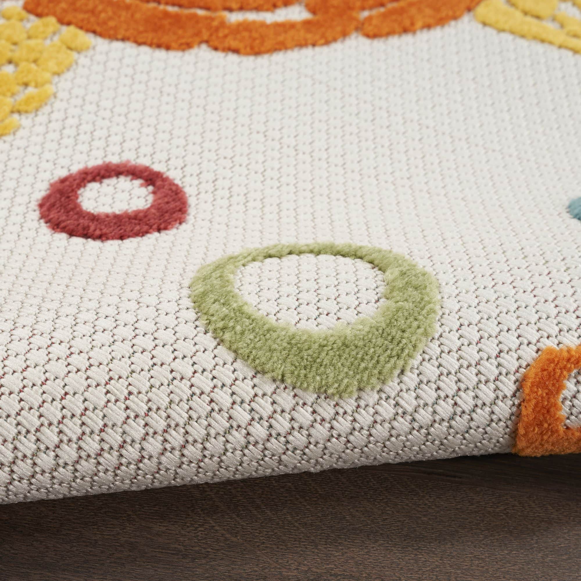 Teal Multicolor Nautical Sea Turtle Indoor-Outdoor Area Rug