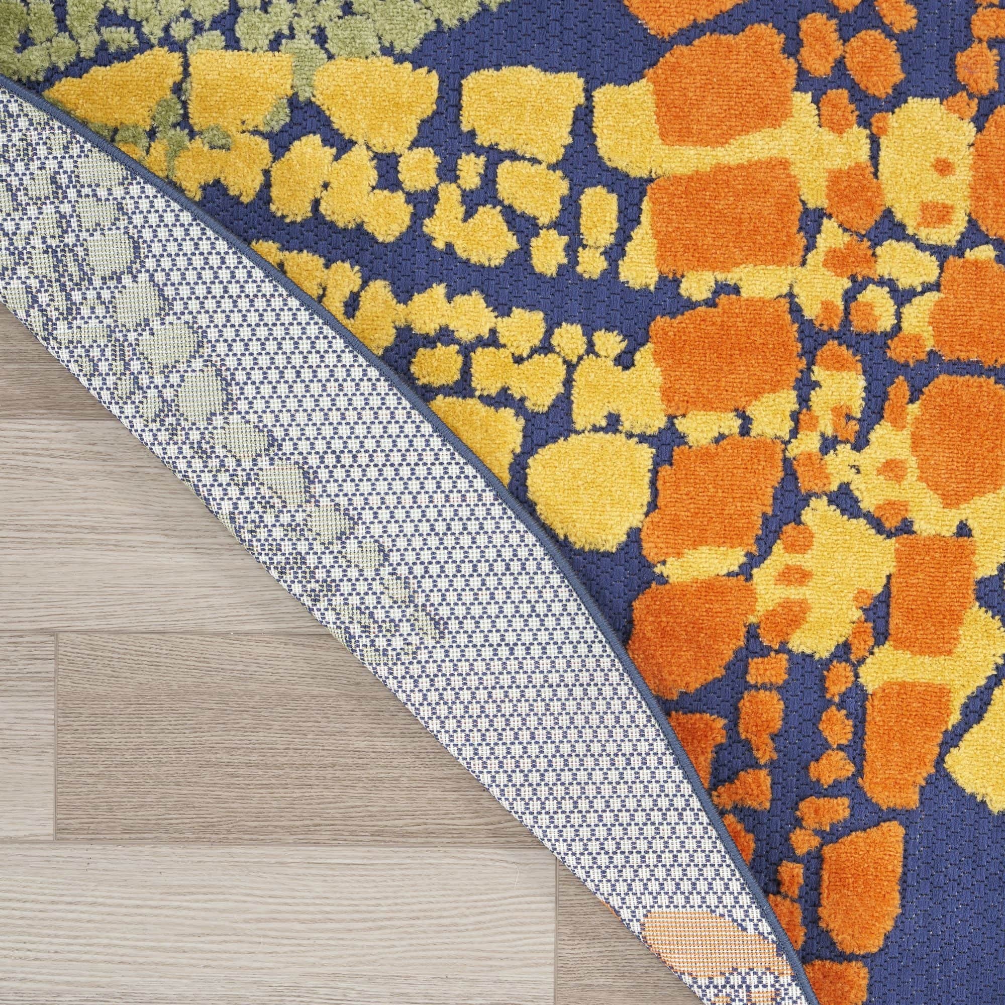 Blue Multicolor Indoor Outdoor Starfish Pattern Rug