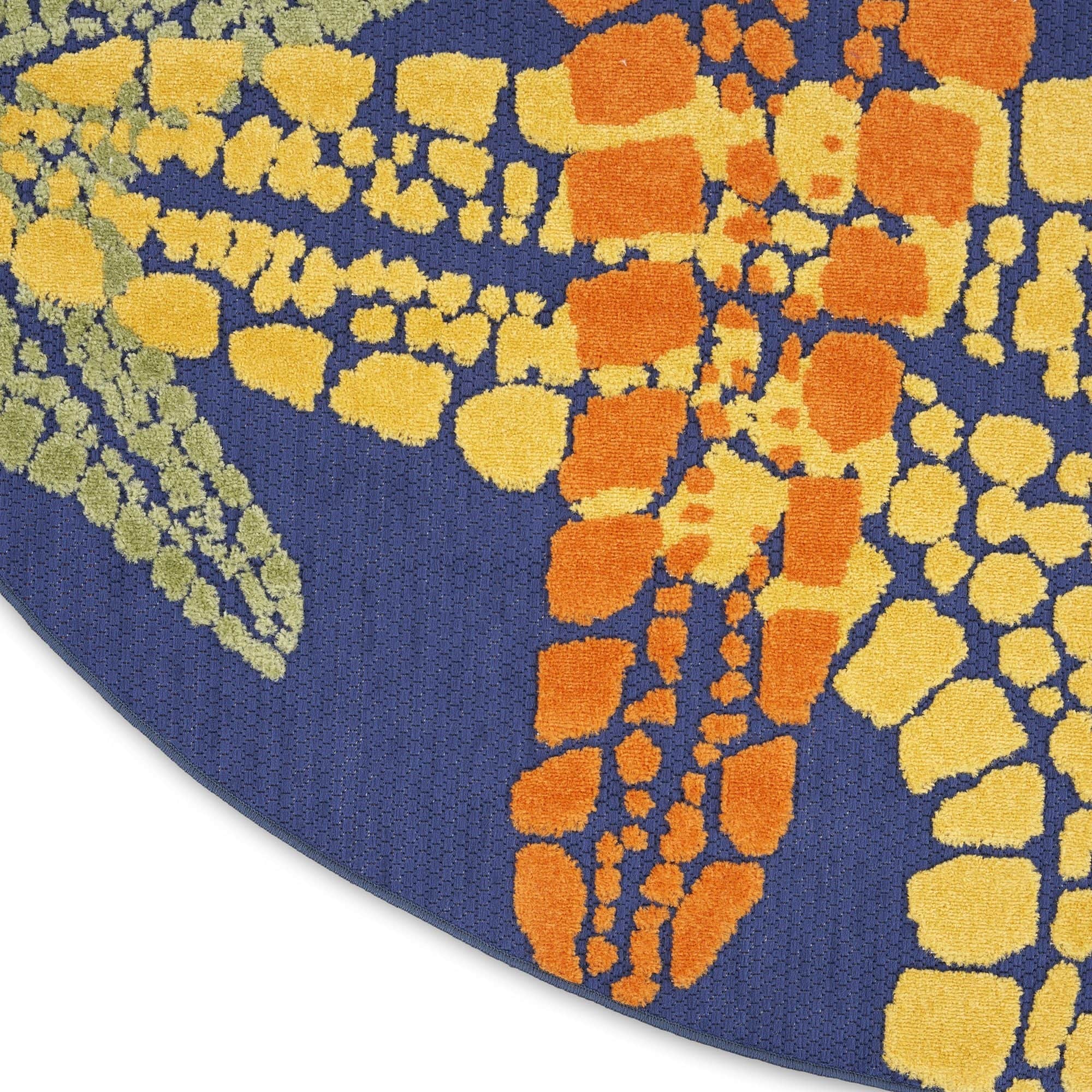 Blue Multicolor Indoor Outdoor Starfish Pattern Rug