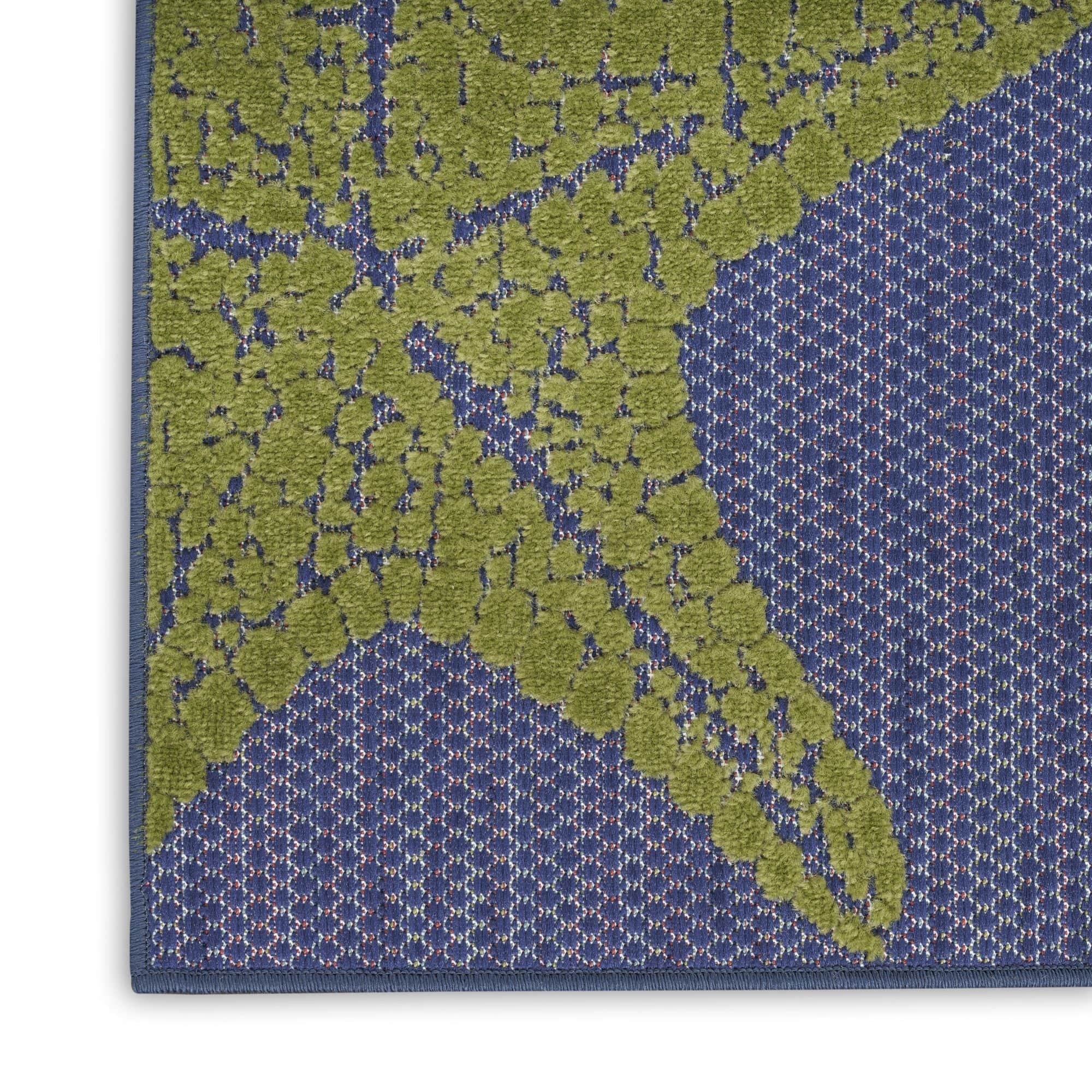 Blue Multicolor Indoor Outdoor Starfish Pattern Rug