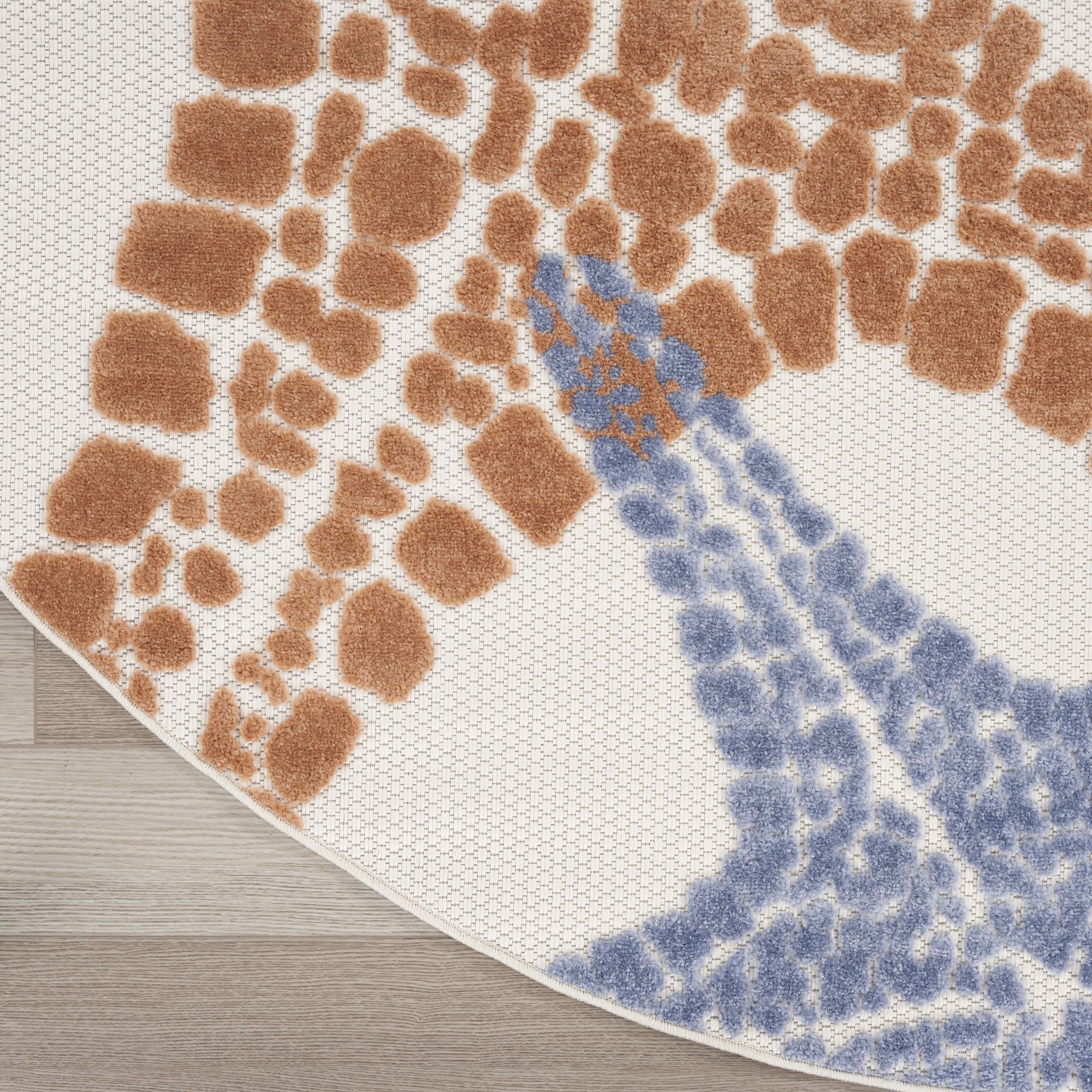 Ivory Multicolor Indoor Outdoor Starfish Pattern Rug