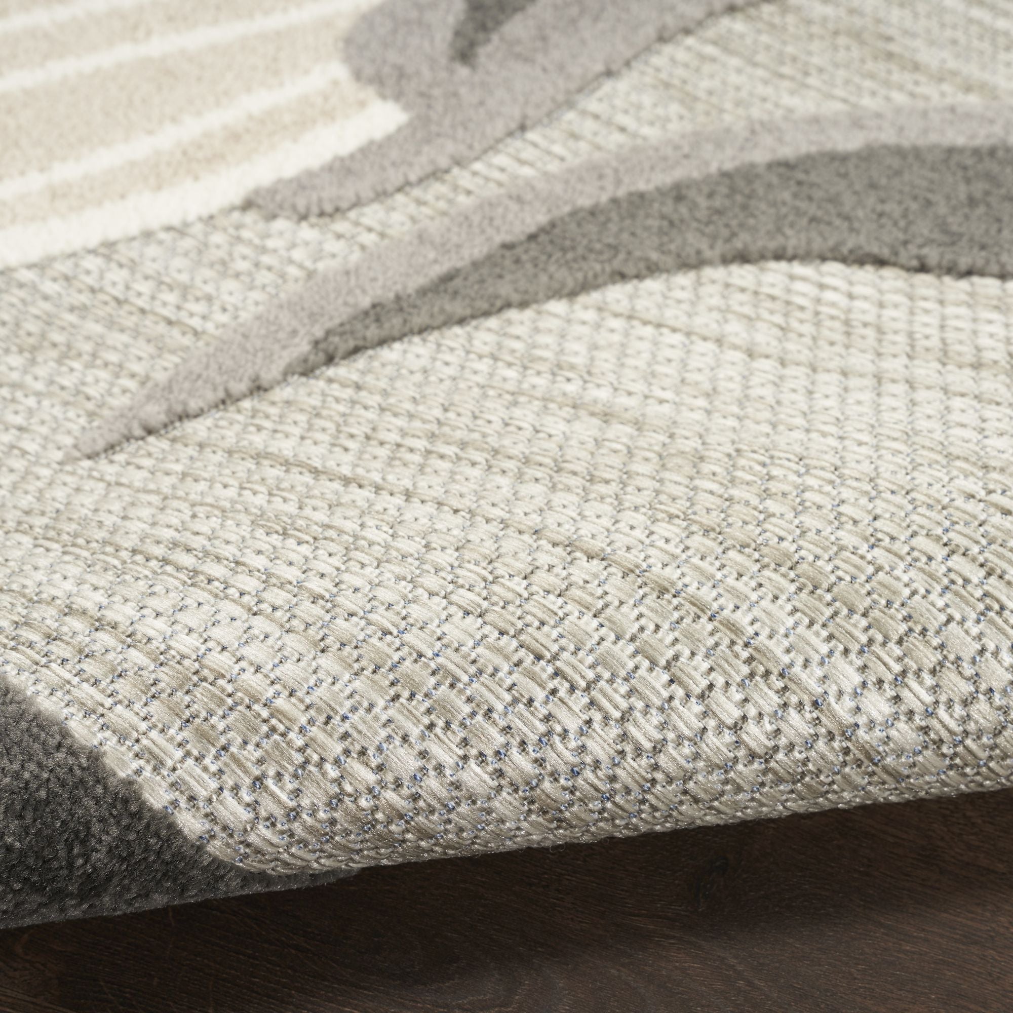 Beige Contemporary Indoor Outdoor Floral Area Rug