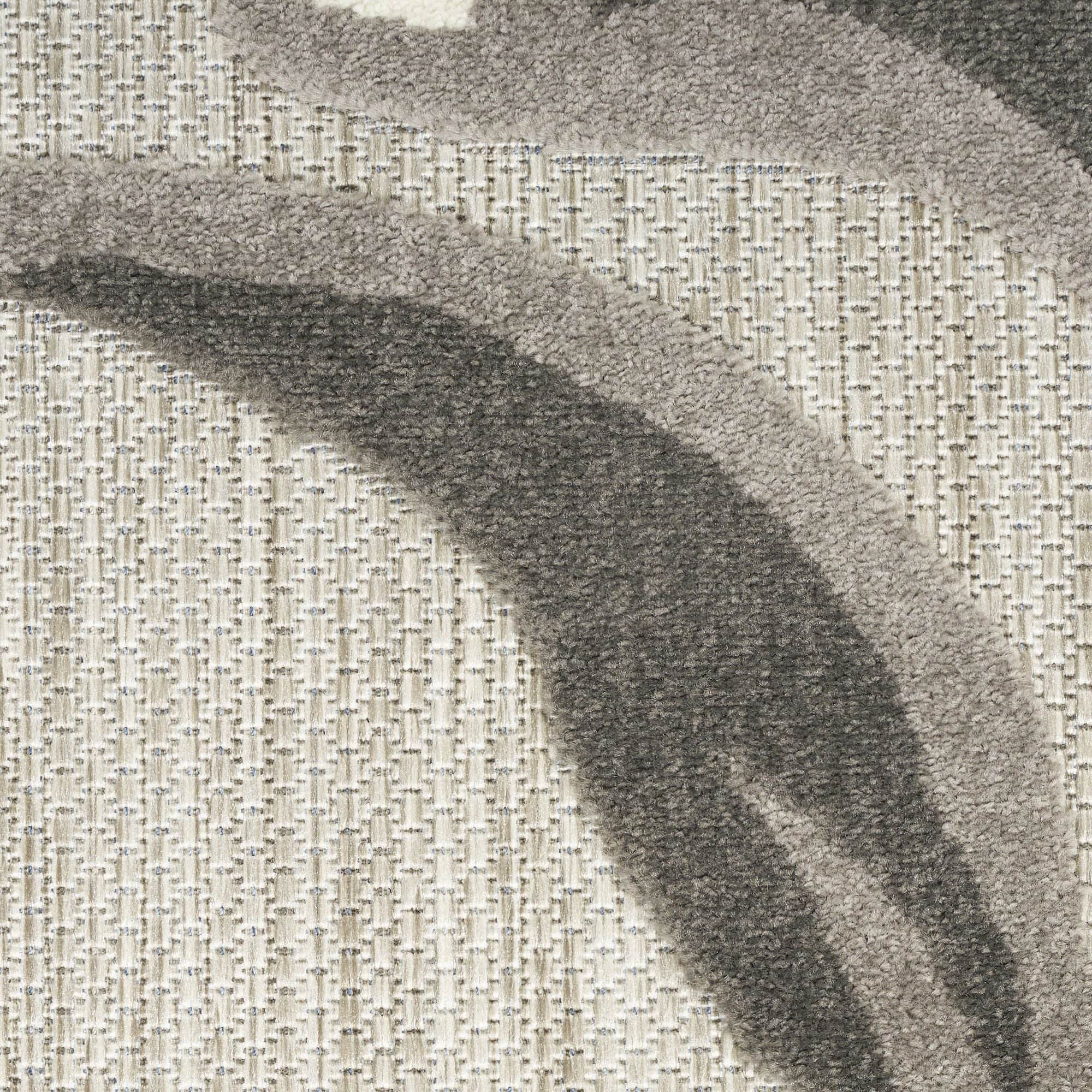 Beige Contemporary Indoor Outdoor Floral Area Rug