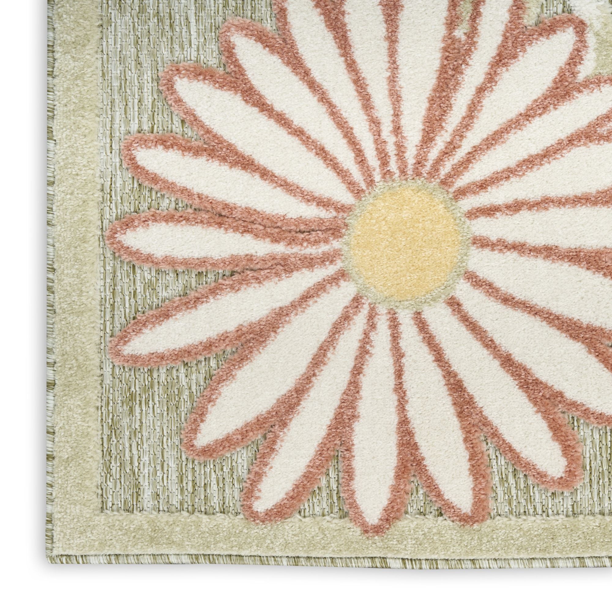 Sage Rose Contemporary Indoor Outdoor Floral Area Rug