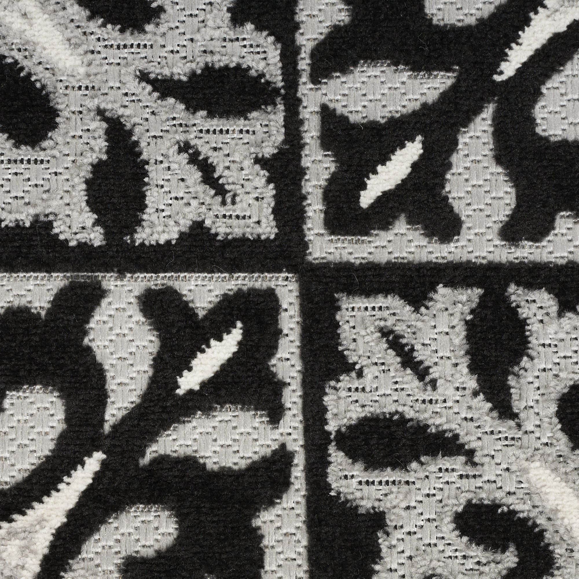 Black White Contemporary Indoor Outdoor Geometric Area Rug