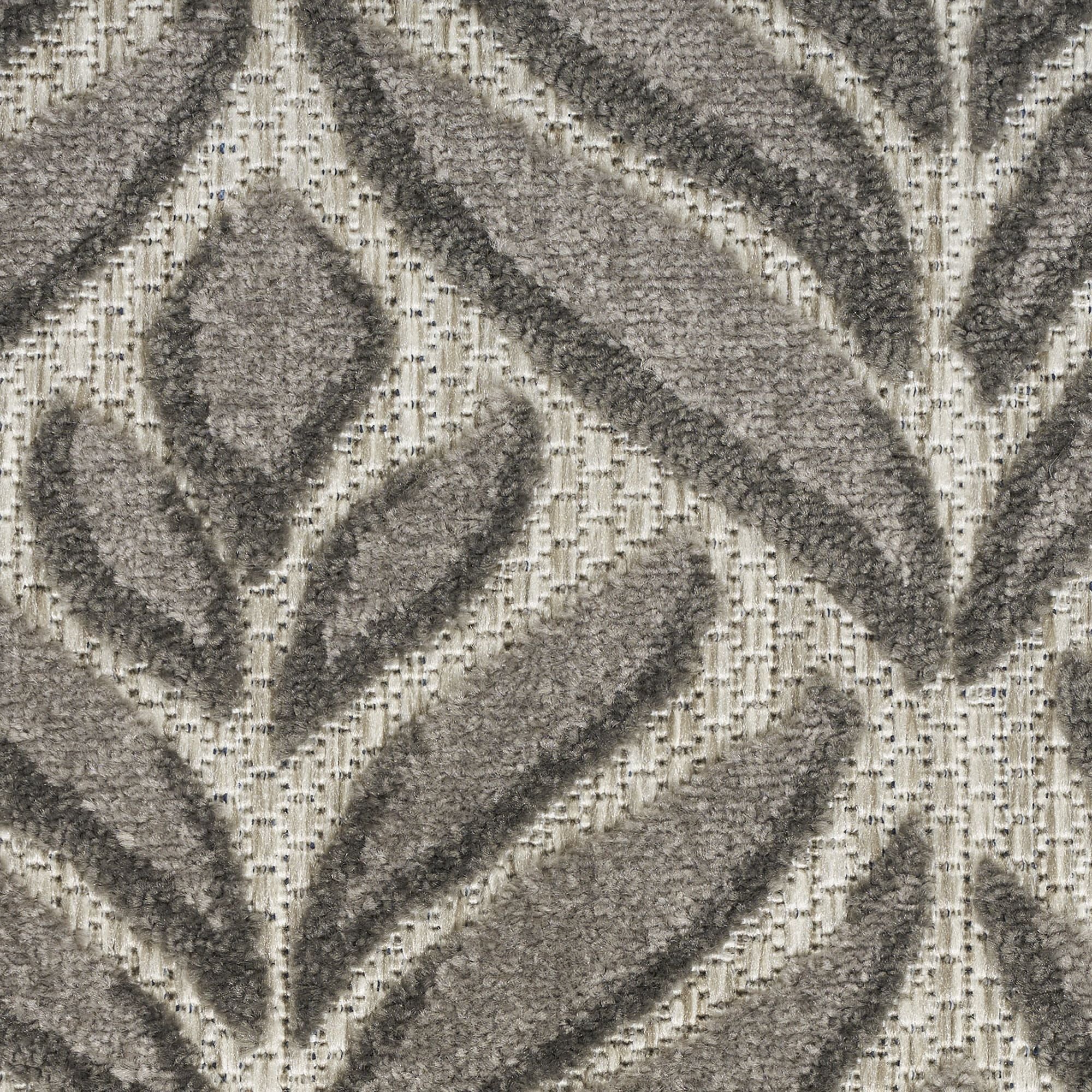 Charcoal Tropical Palm Leaf Indoor-Outdoor Rug