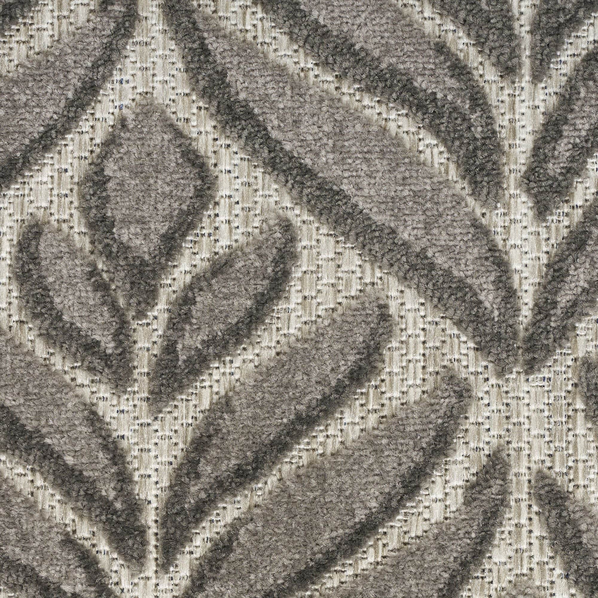 Charcoal Tropical Palm Leaf Indoor-Outdoor Rug