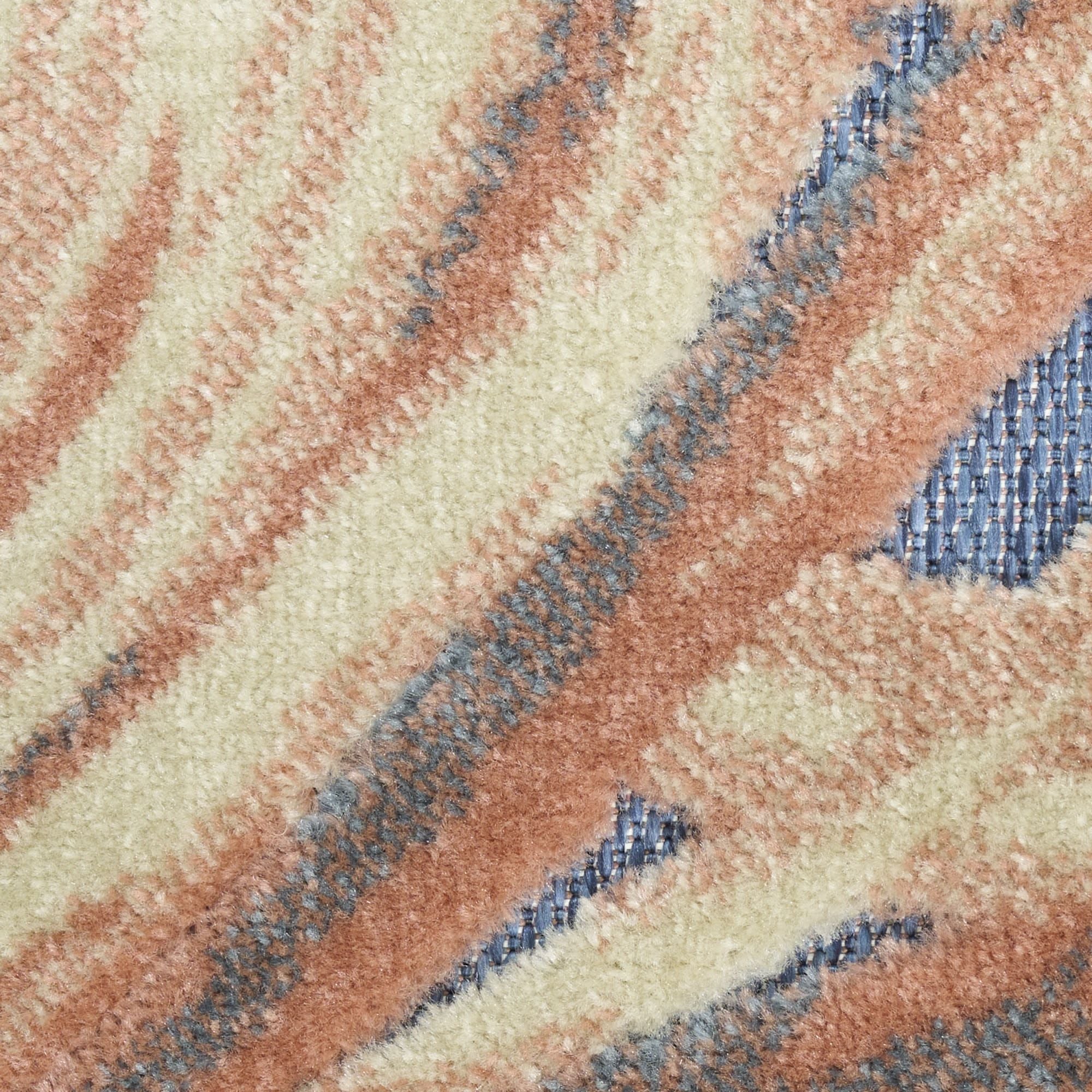 Blue Rose Tropical Botanical Indoor Outdoor Area Rug