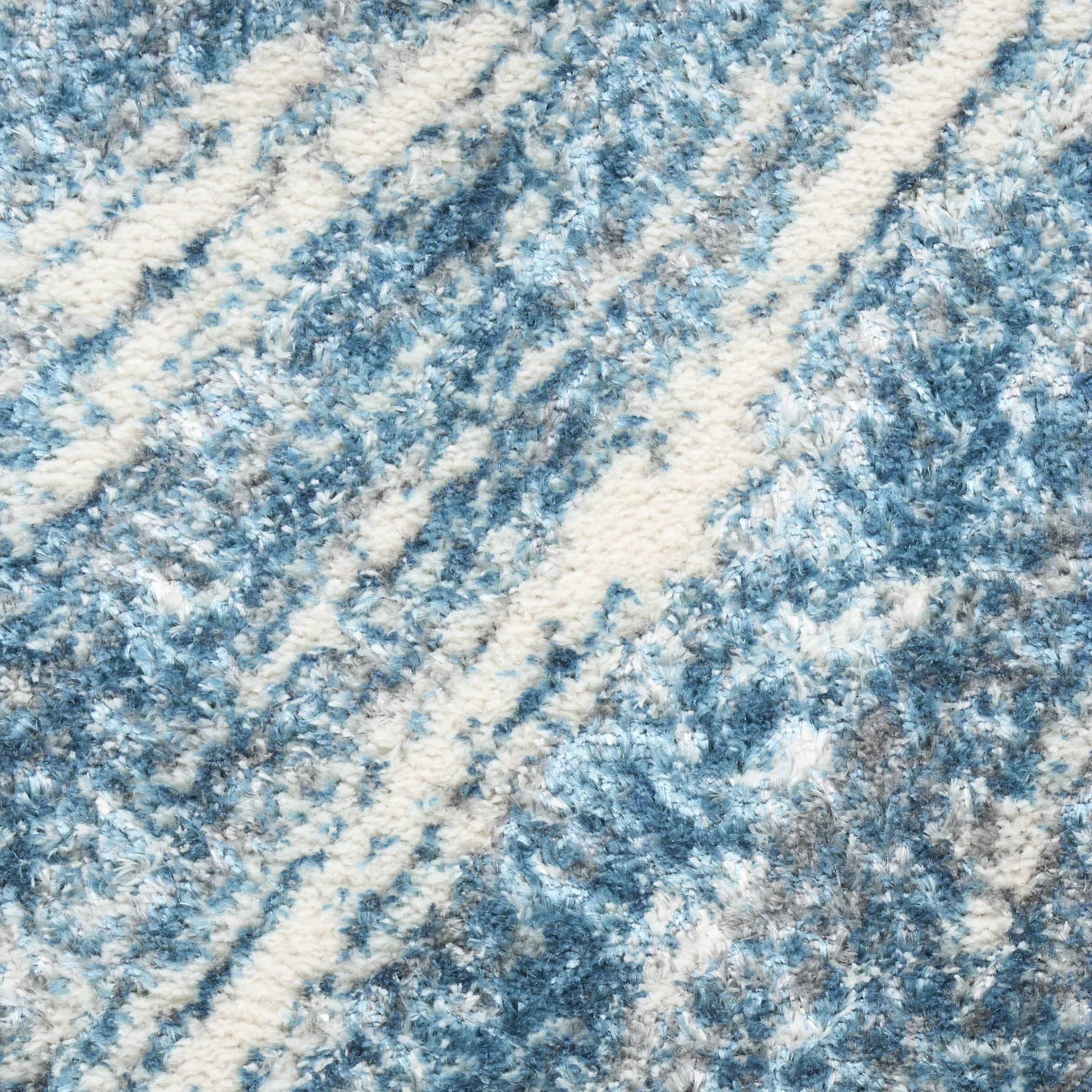 Blue Silver Modern Indoor Abstract Ambiance Area Rug