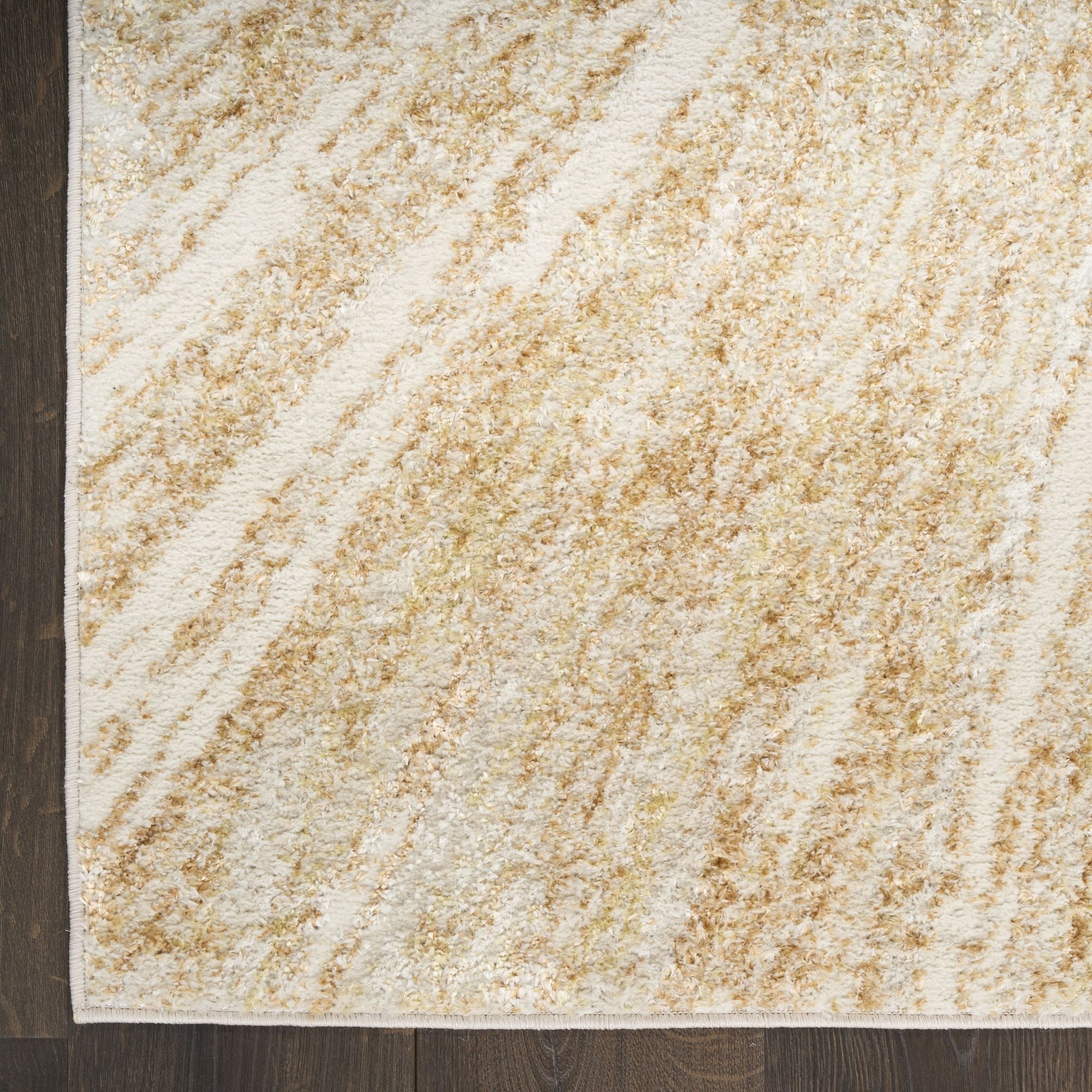 Ivory Gold Modern Indoor Abstract Ambiance Area Rug