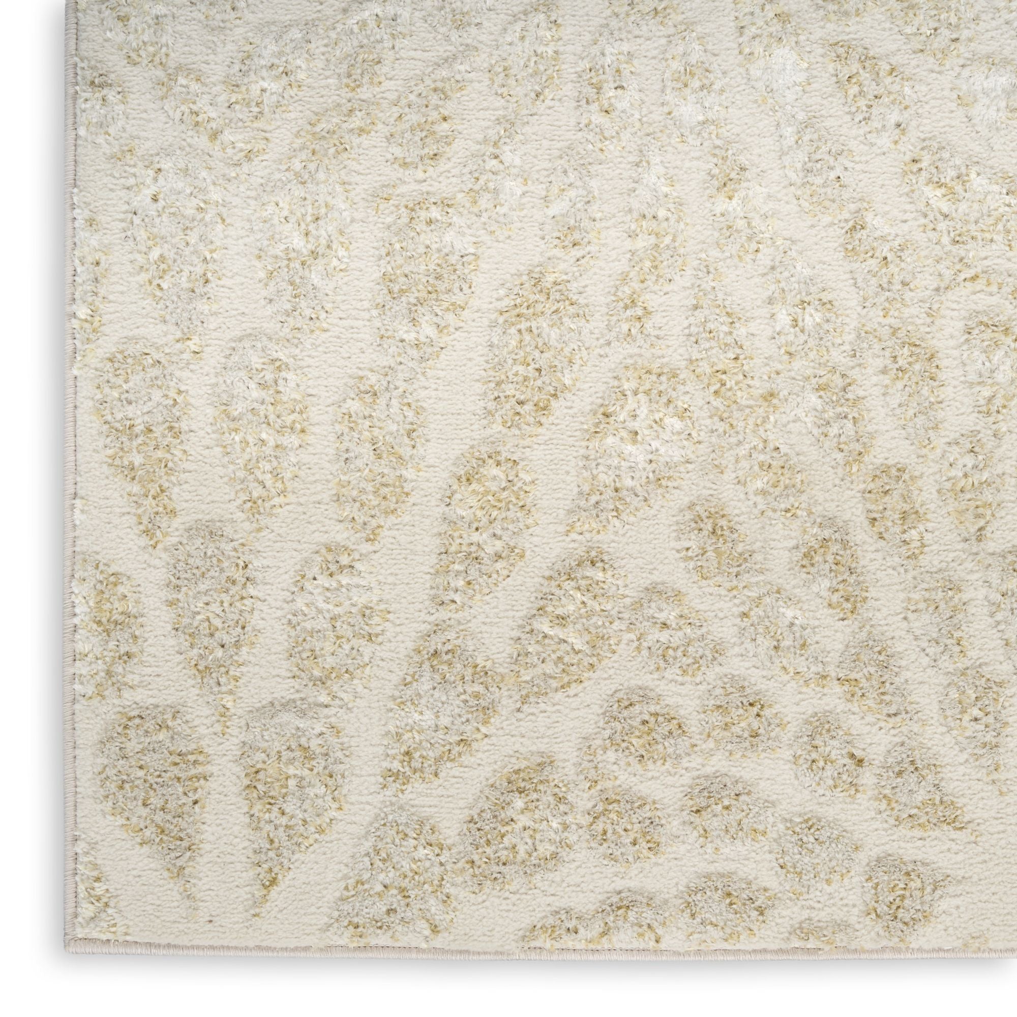 Ivory Gold Abstract Indoor Area Rug