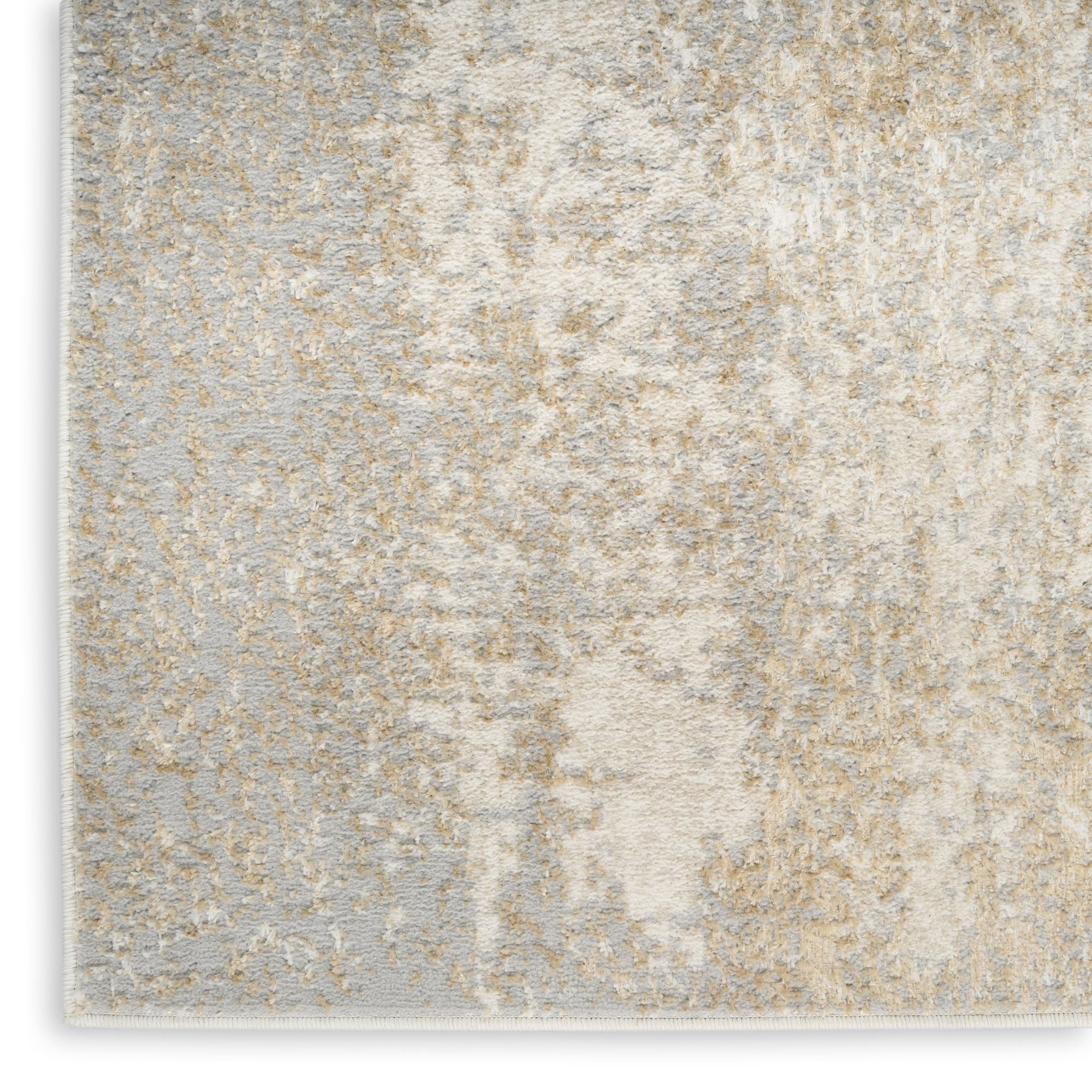 Ivory Silver Modern Indoor Abstract Area Rug