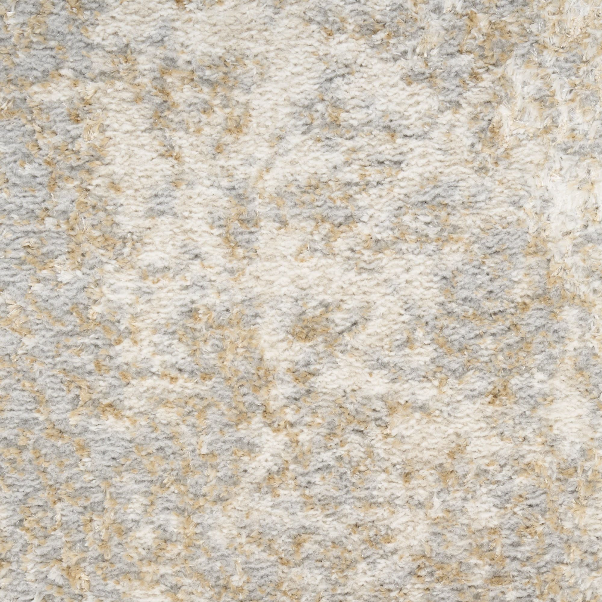 Ivory Silver Modern Indoor Abstract Area Rug