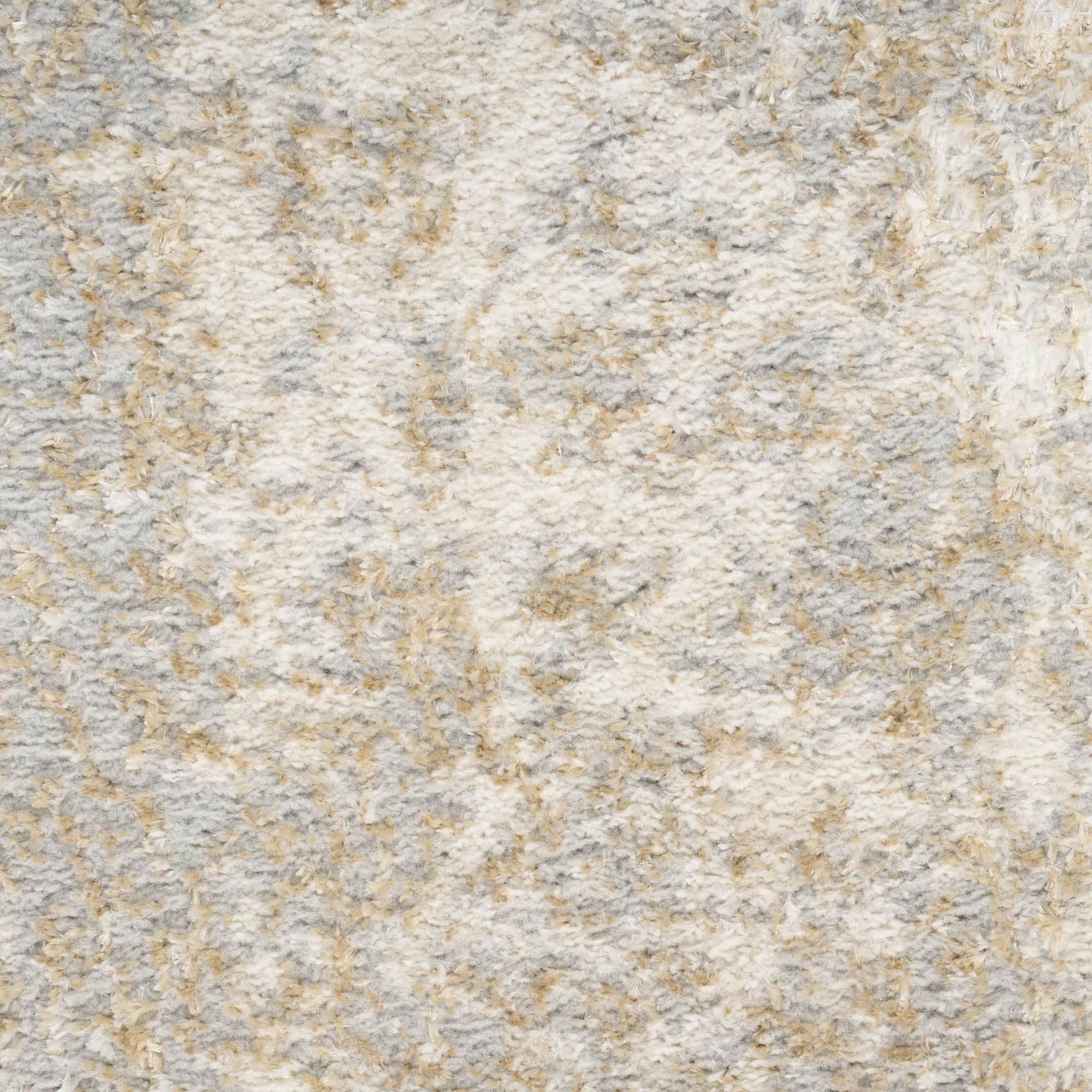 Ivory Silver Modern Indoor Abstract Area Rug