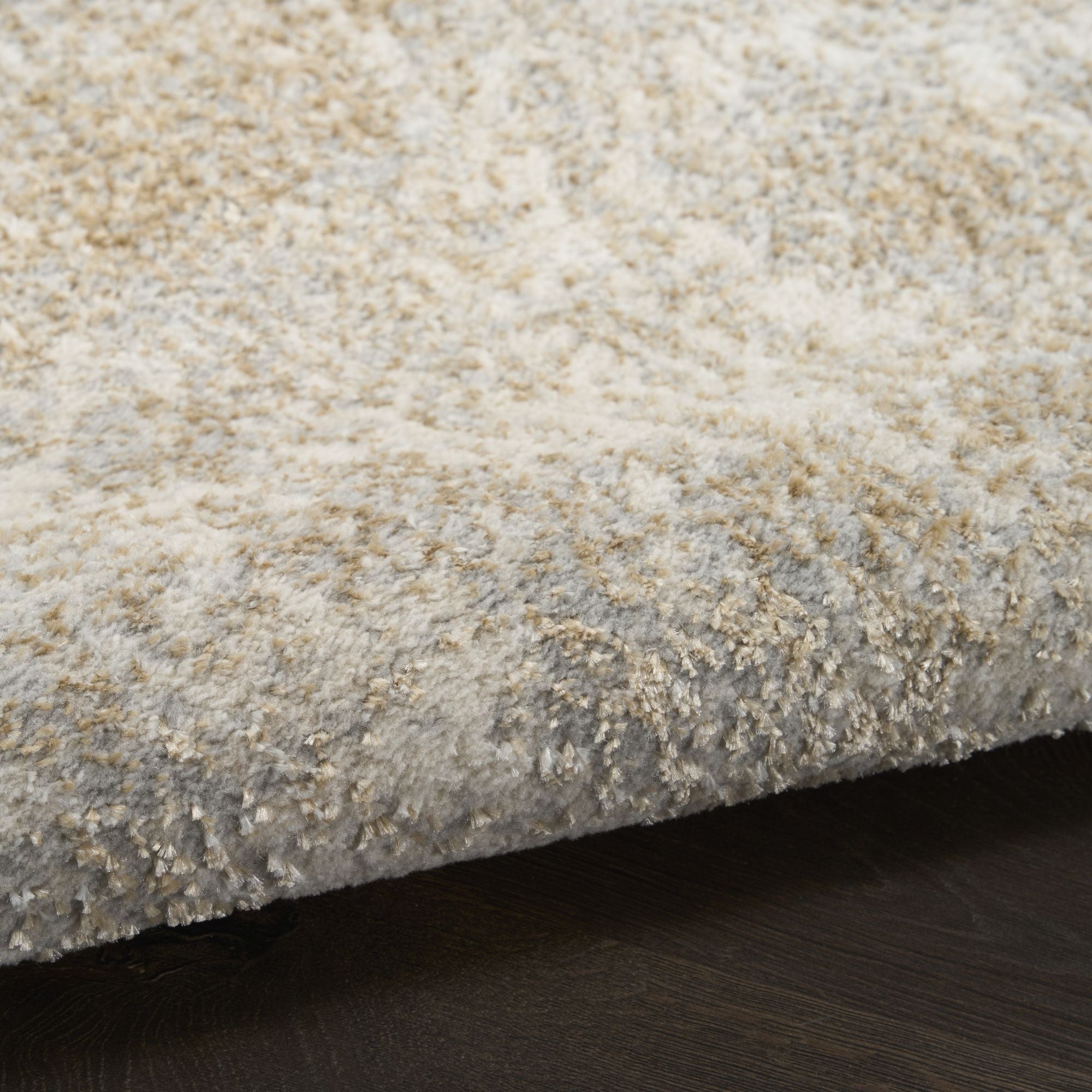 Ivory Silver Modern Indoor Abstract Area Rug