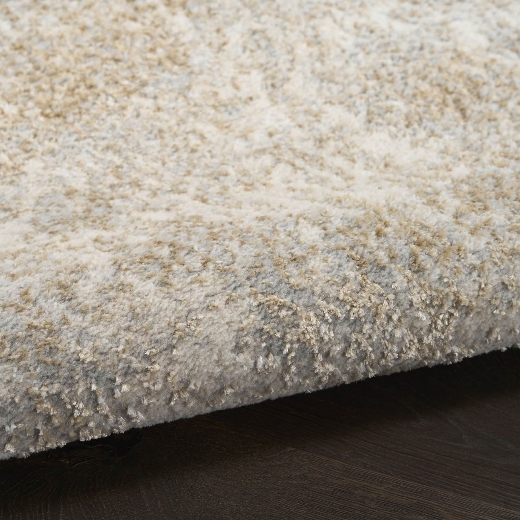 Ivory Silver Modern Indoor Abstract Area Rug