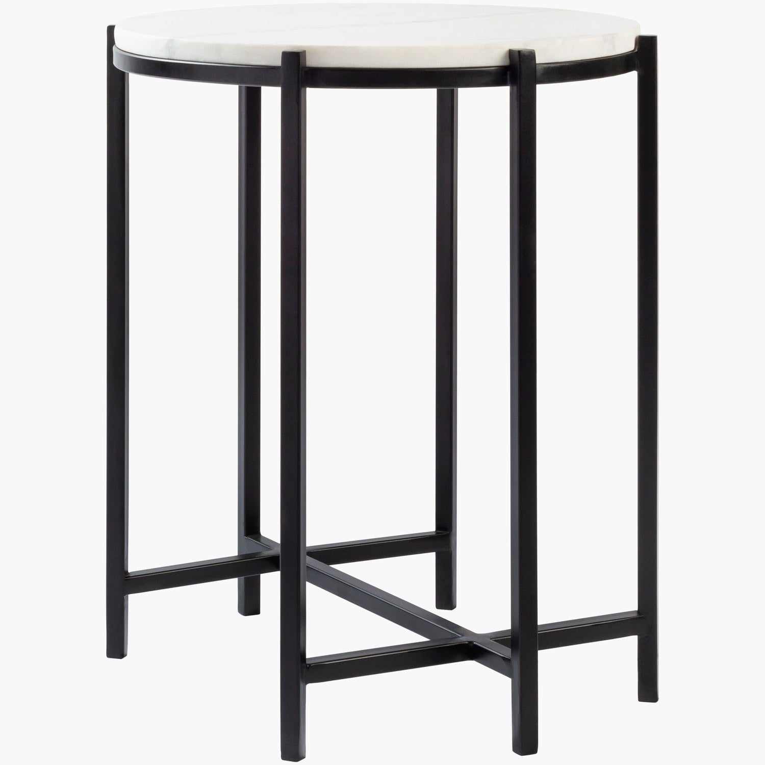 Anaya End Table in White