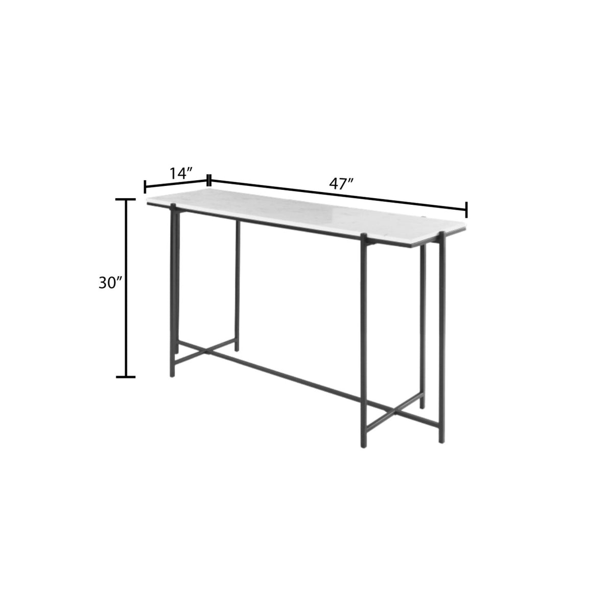 Anaya Console Table - linedrawing