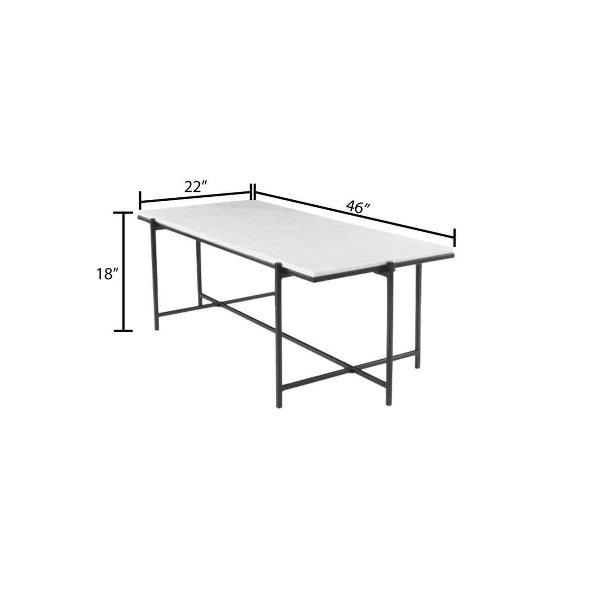 Anaya Coffee Table - linedrawing