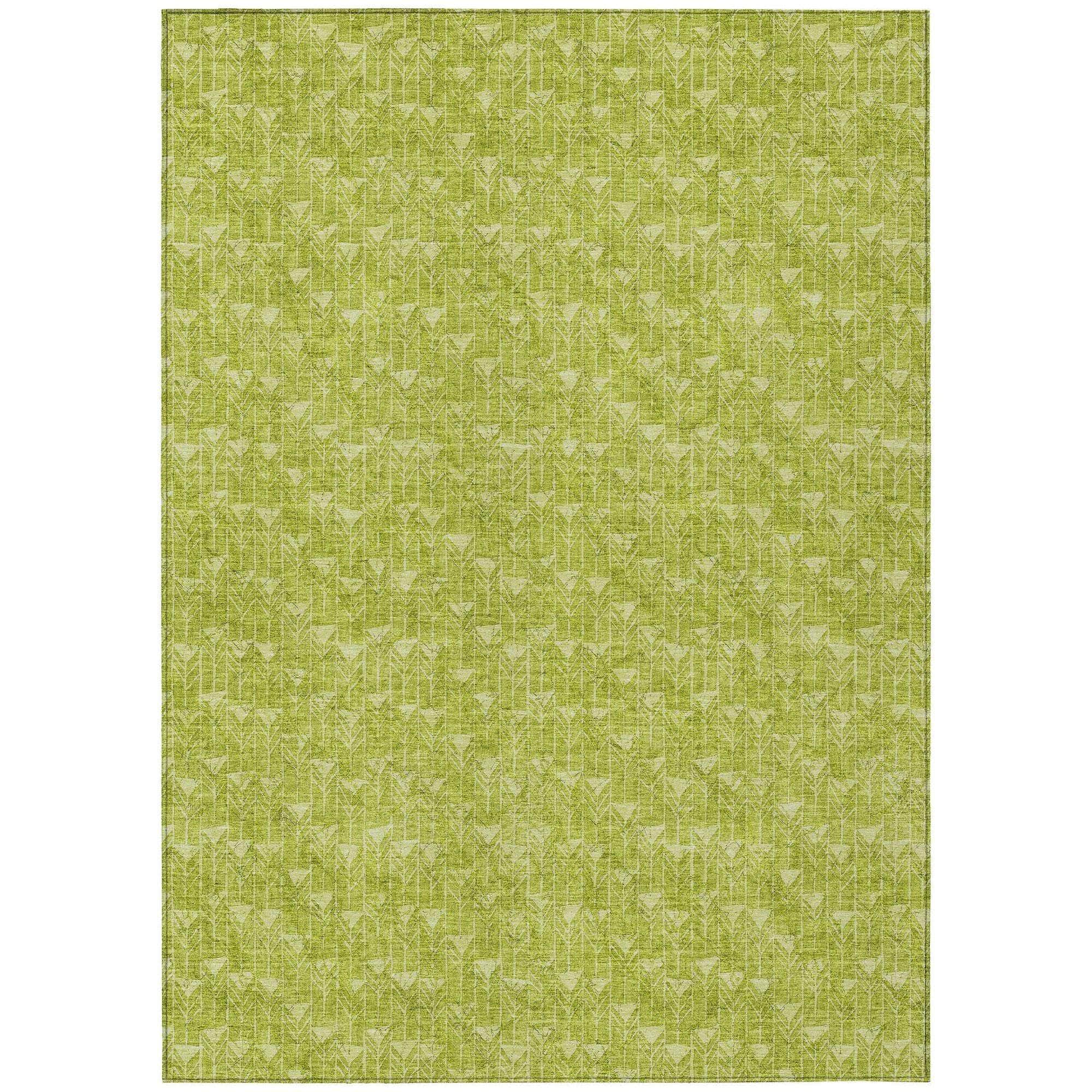 Machine Made ACN514 Aloe Green Rugs
