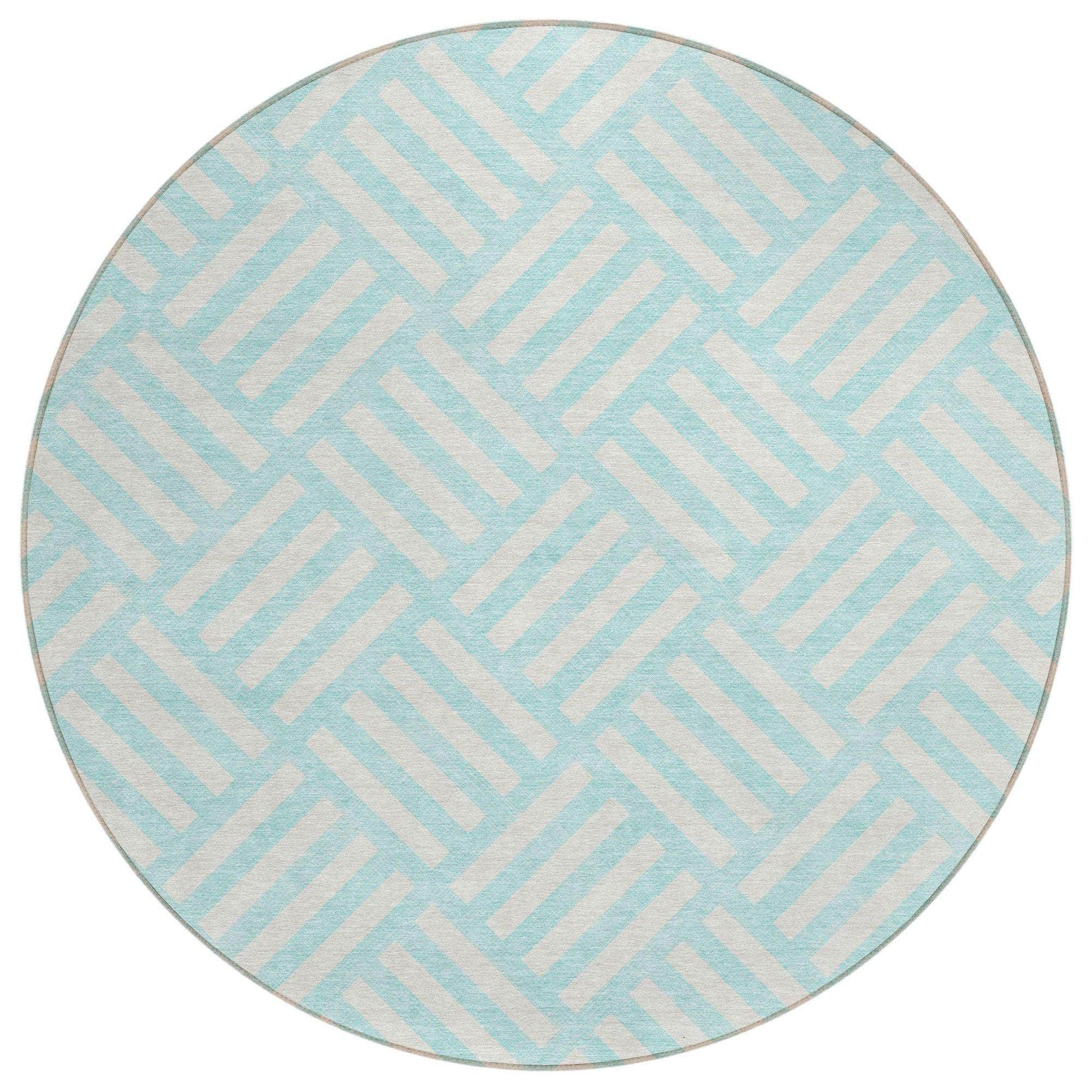 Machine Made ACN620 Aqua Teal Rugs