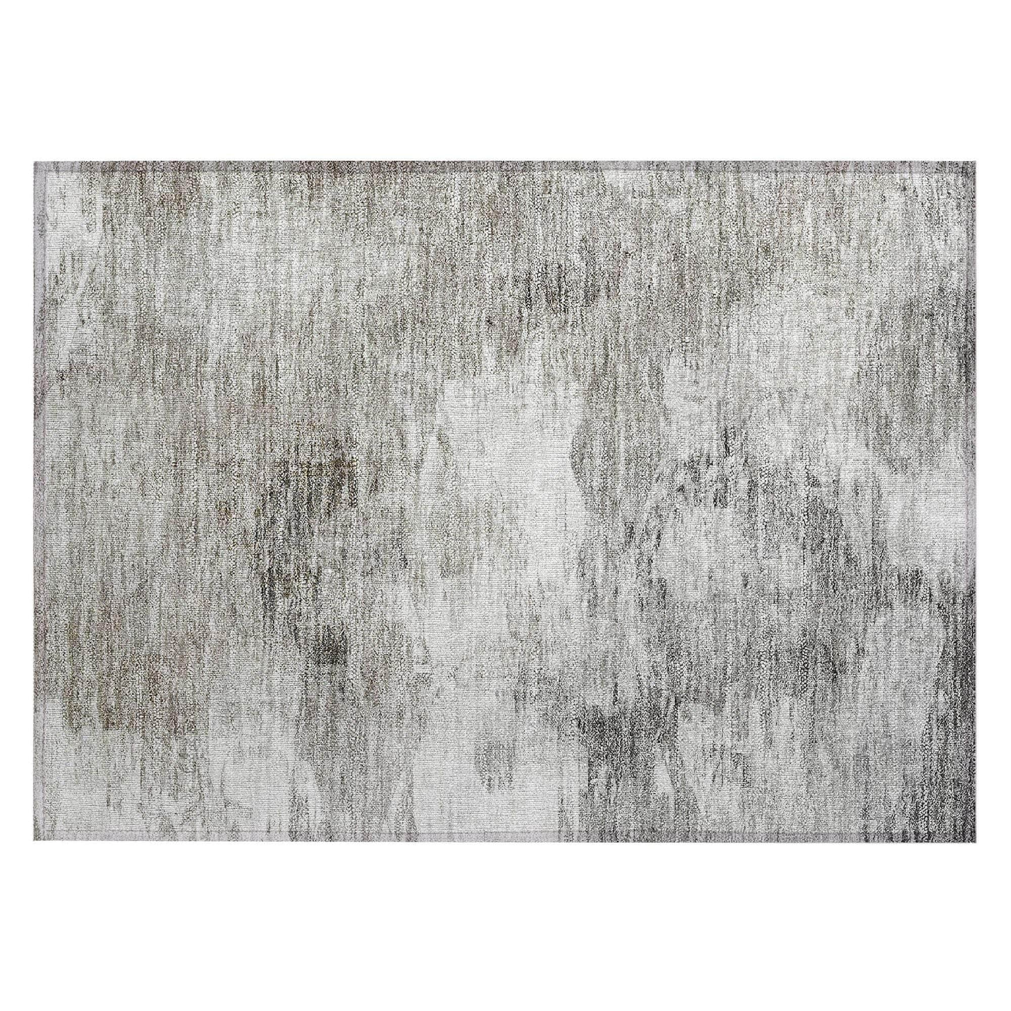 Machine Washable Beige Brown Rug - Indoor / Outdoor - Kids / Pet Friendly Abstract Print Rug
